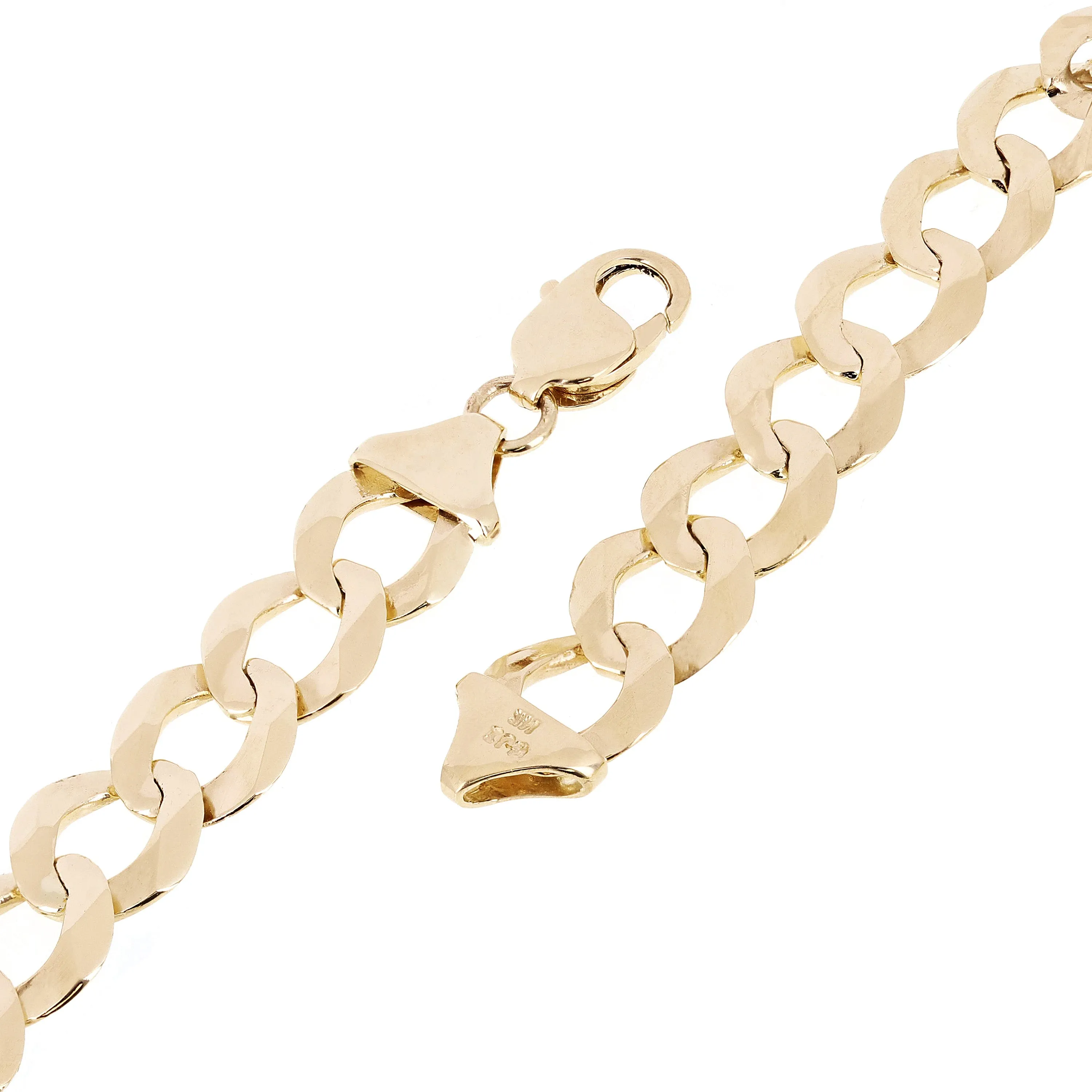 Men's 14k Yellow Gold Solid Cuban Link Chain Bracelet 8.25" 11mm 23.1 grams