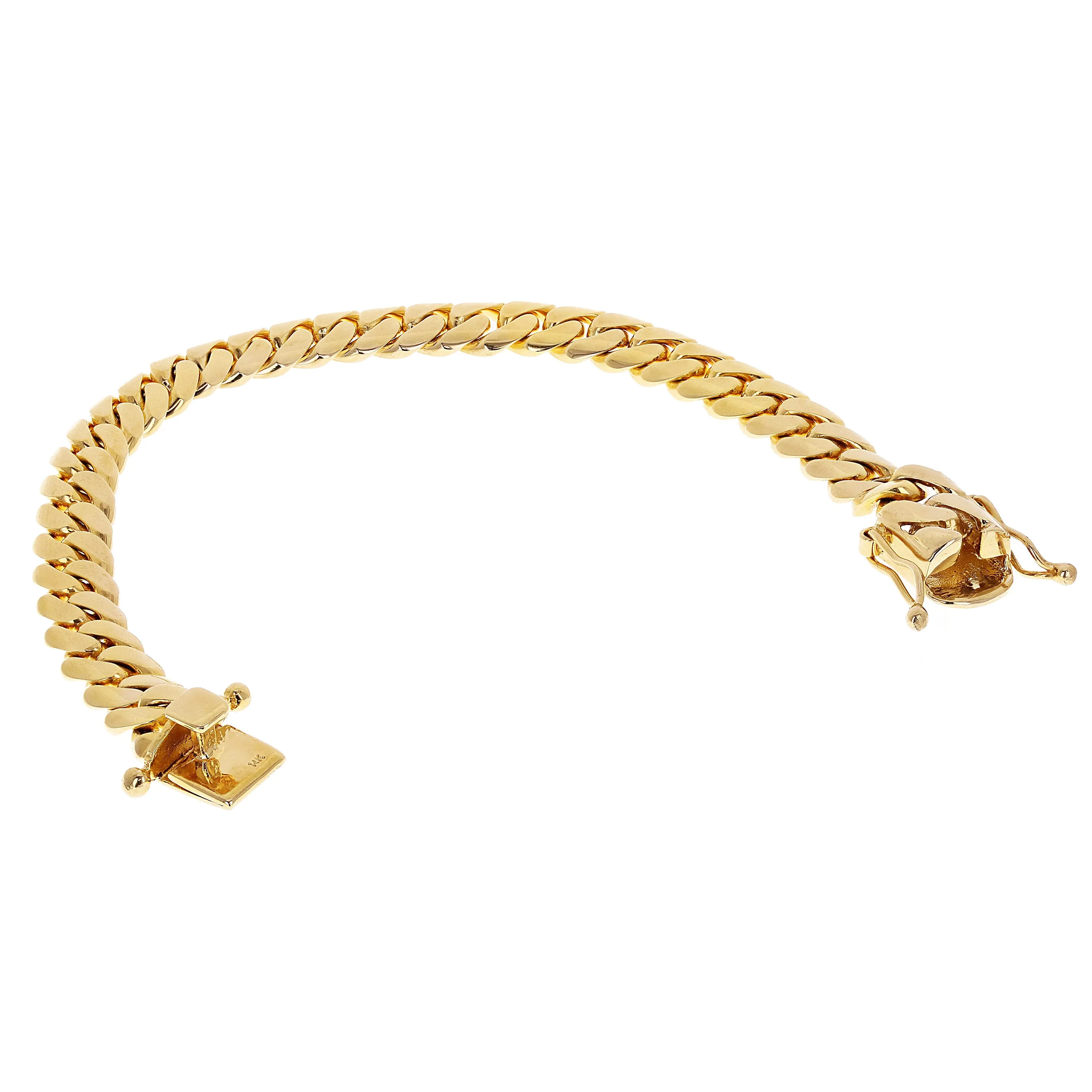 Men's 14k Yellow Gold Solid Miami Cuban Chain Bracelet 8.5" 9mm 59.9 grams