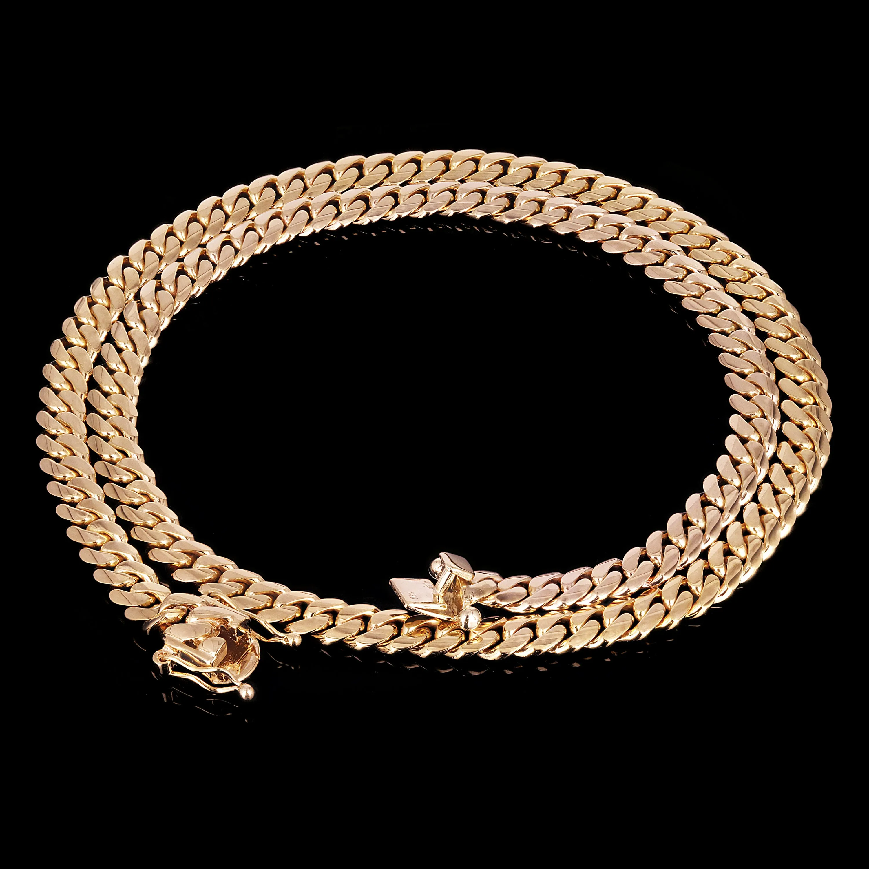 Men's 14k Yellow Gold Solid Miami Cuban Link Chain Necklace 26" 8mm 124.7 grams