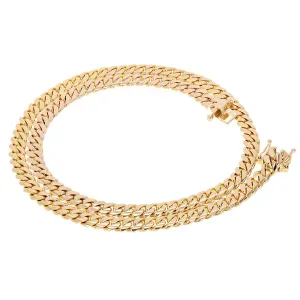 Men's 14k Yellow Gold Solid Miami Cuban Link Chain Necklace 26" 8mm 124.7 grams