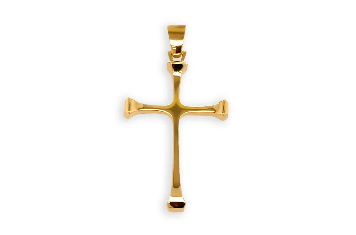 Men's 18kt Gold Large Cross Pendant 4.3 grams