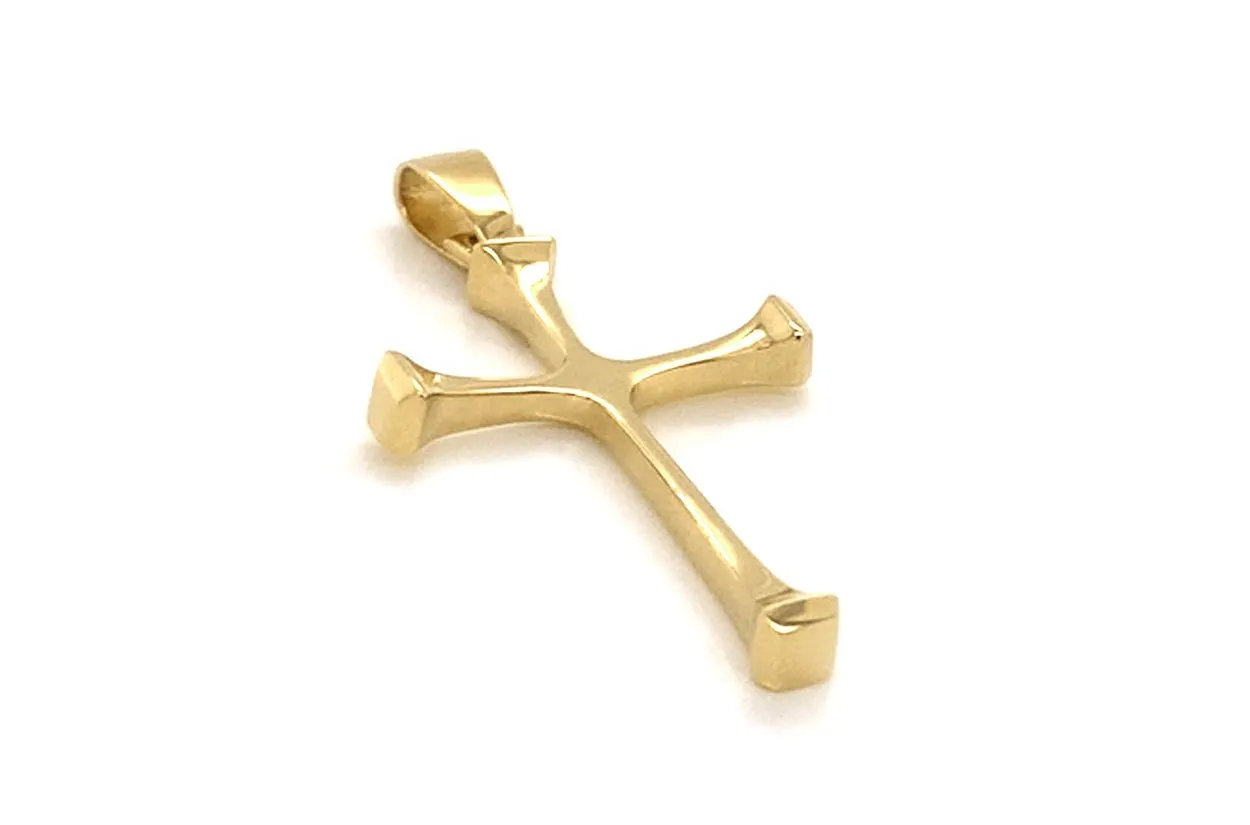 Men's 18kt Gold Large Cross Pendant 4.3 grams