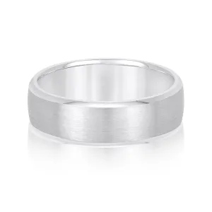 Men's Beveled Edge Matte Wedding Band