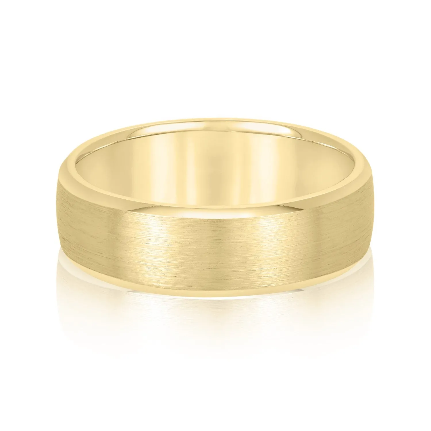 Men's Beveled Edge Matte Wedding Band