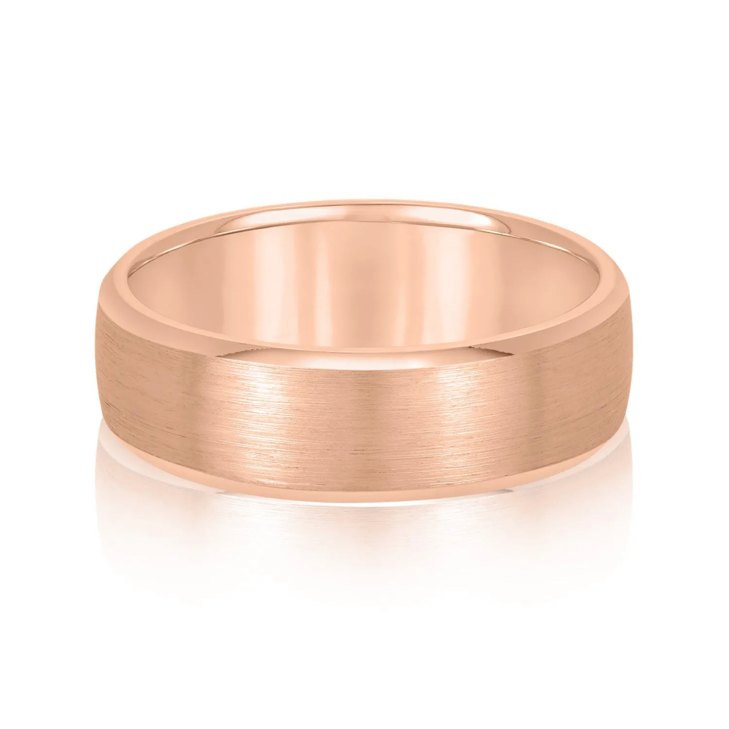 Men's Beveled Edge Matte Wedding Band