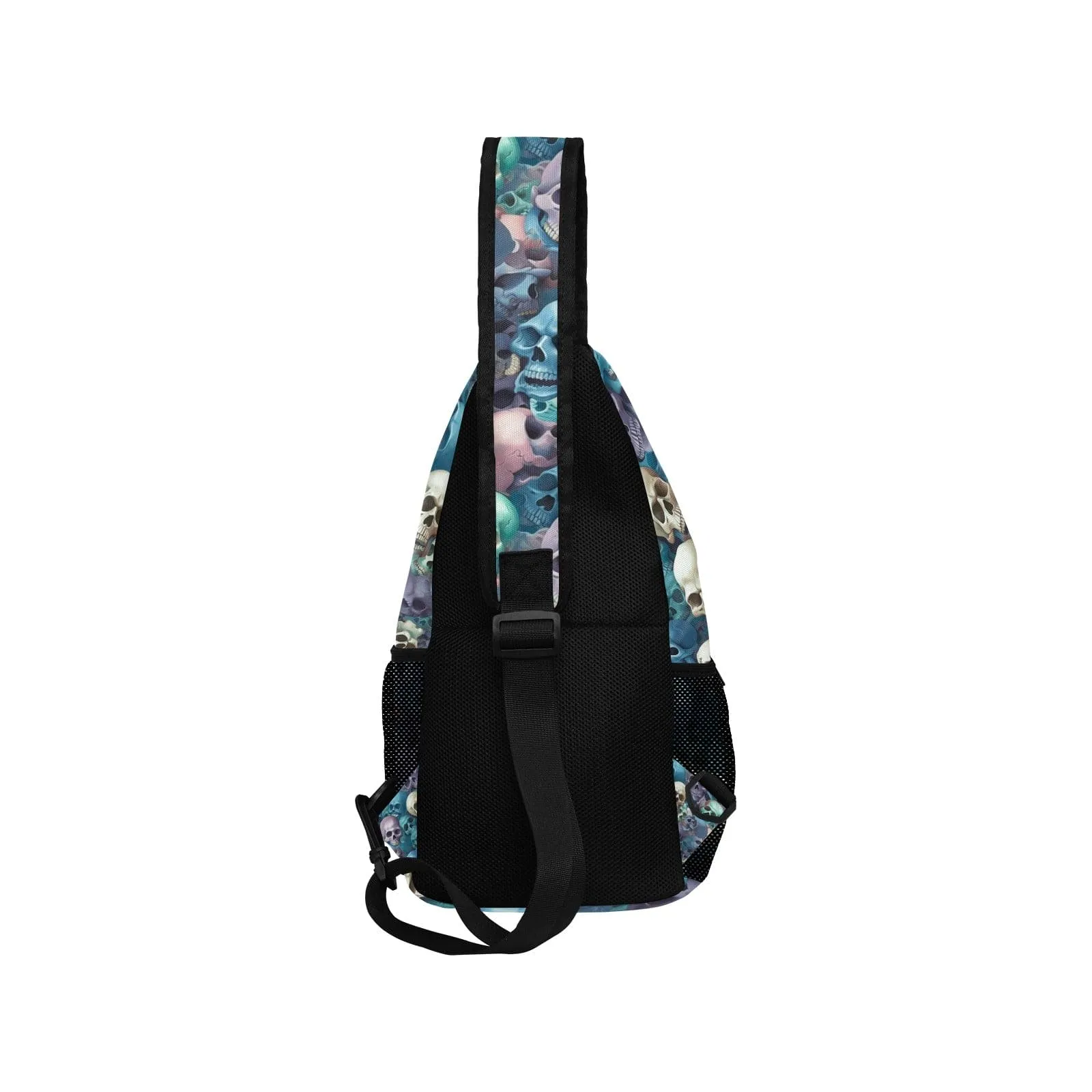 Men's Blue Skulls Casual Chest Bag
