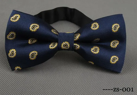 Men's Bow Tie Gold Paisley Bow tie