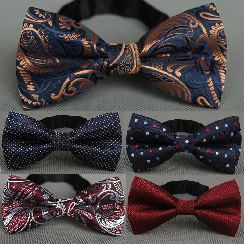Men's Bow Tie Gold Paisley Bow tie