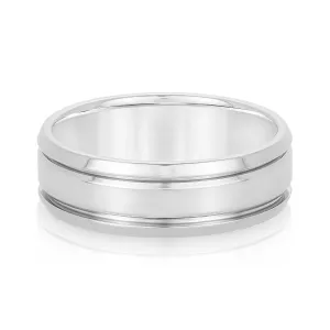 Men's Classic Double Inlay Wedding Band