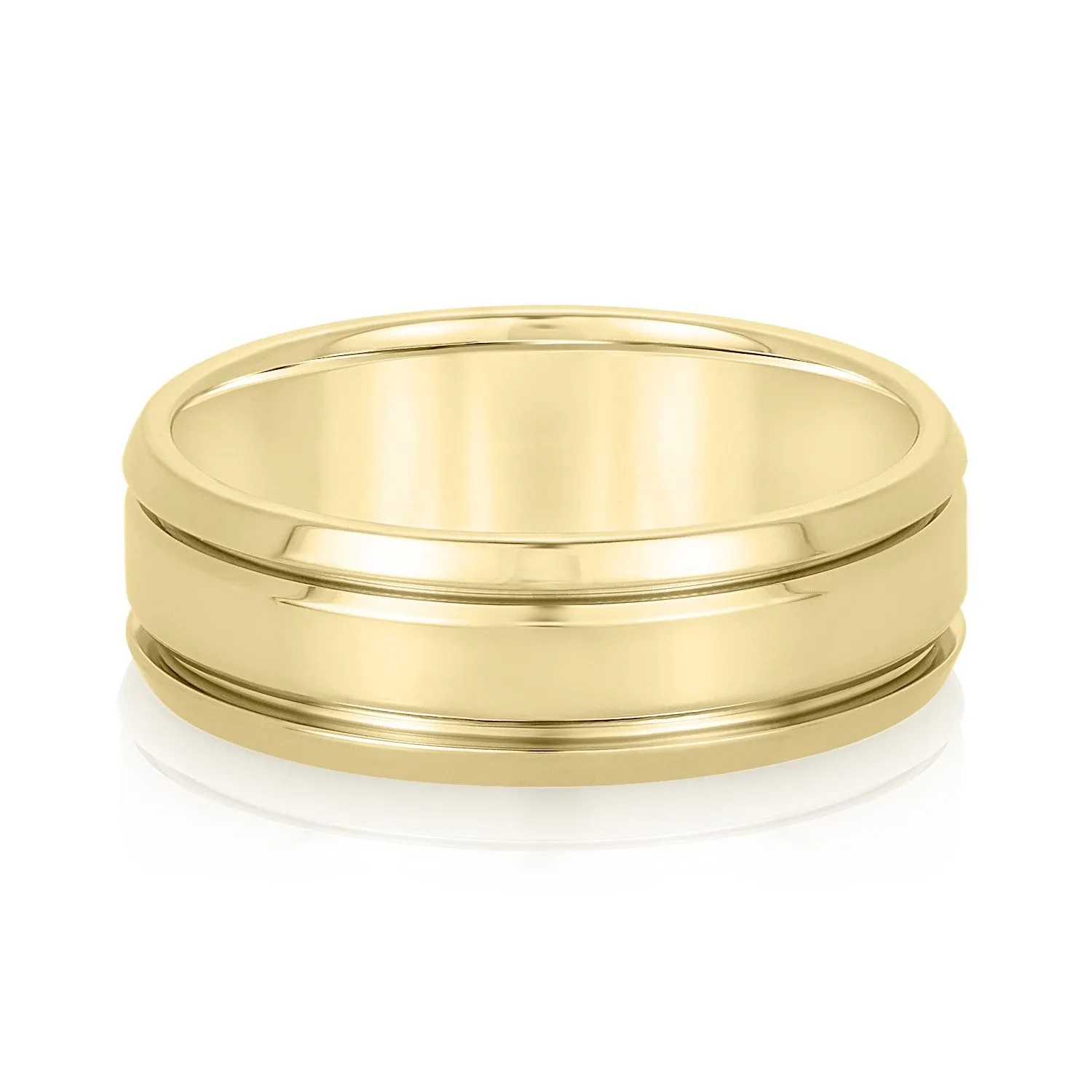 Men's Classic Double Inlay Wedding Band