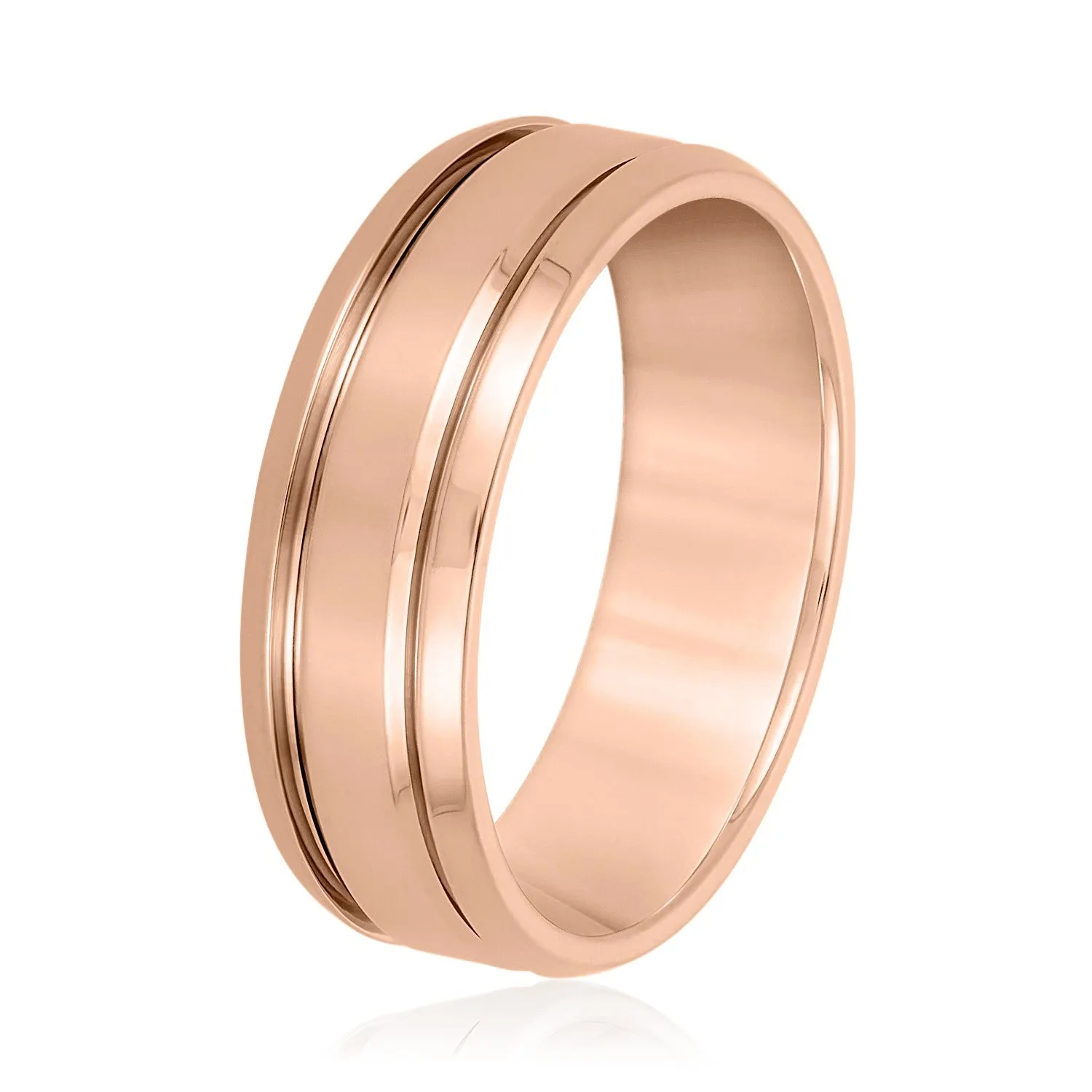 Men's Classic Double Inlay Wedding Band