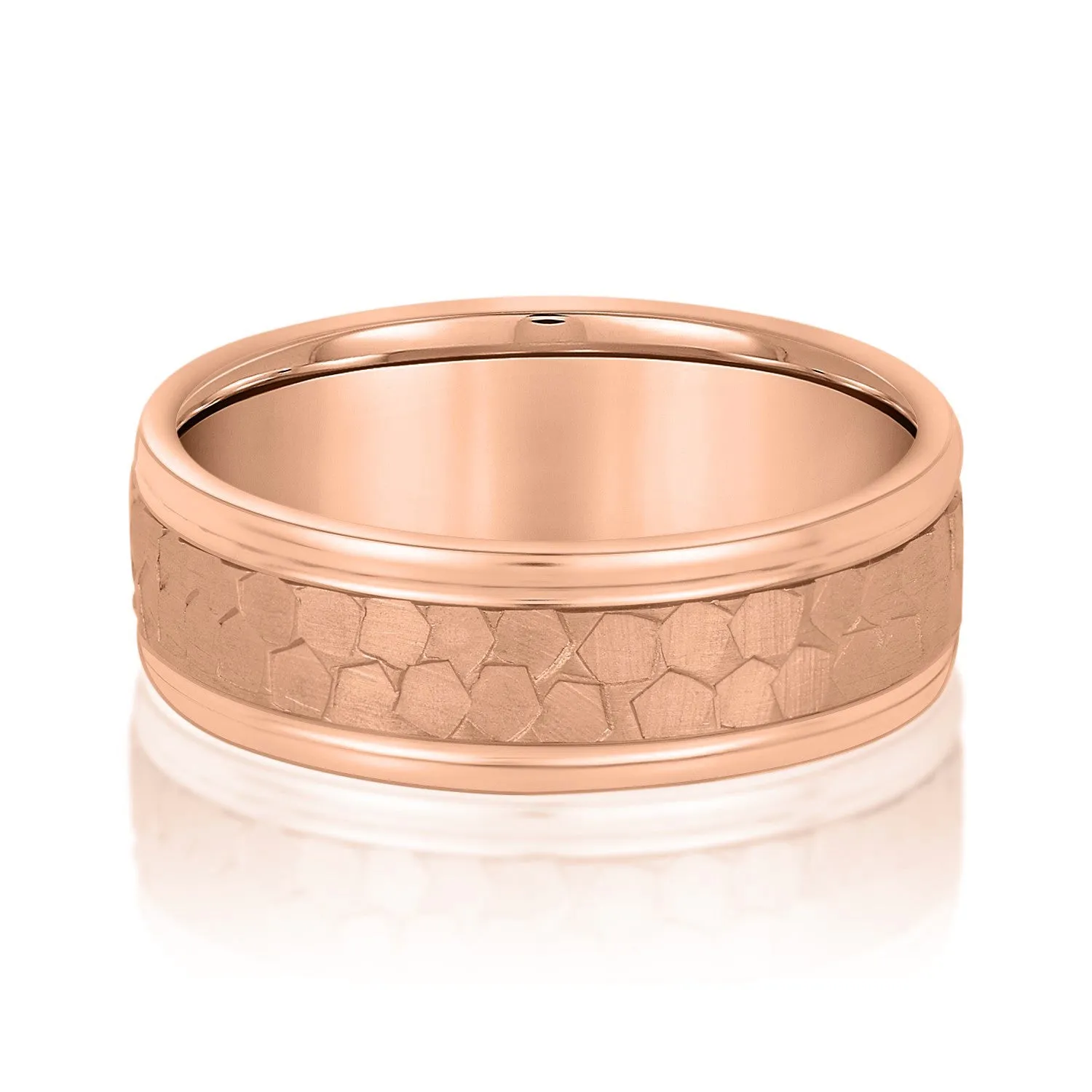 Men's Classic Flat Hammered Band