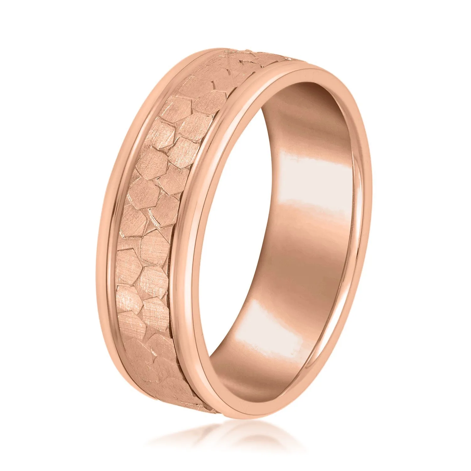 Men's Classic Flat Hammered Band