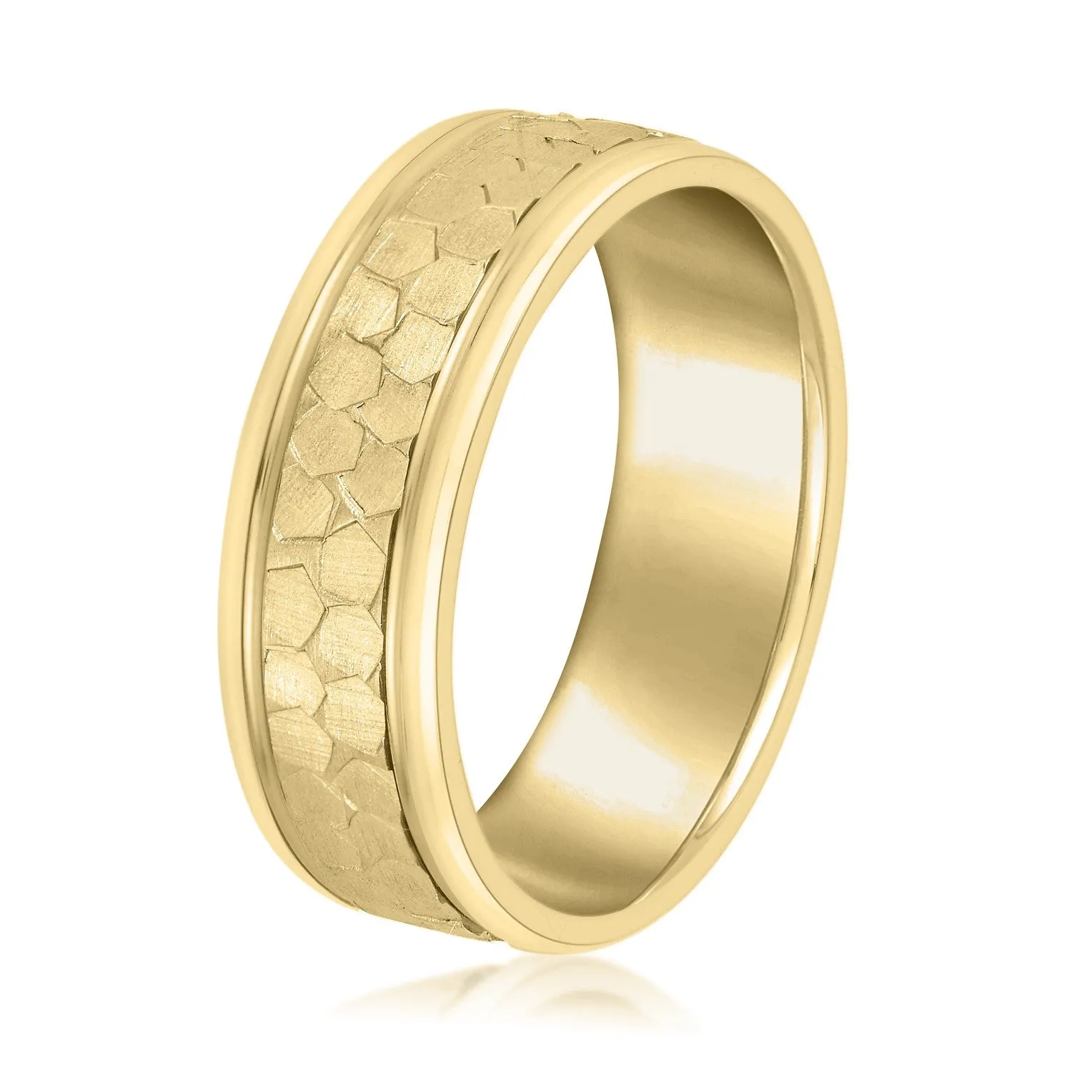 Men's Classic Flat Hammered Band