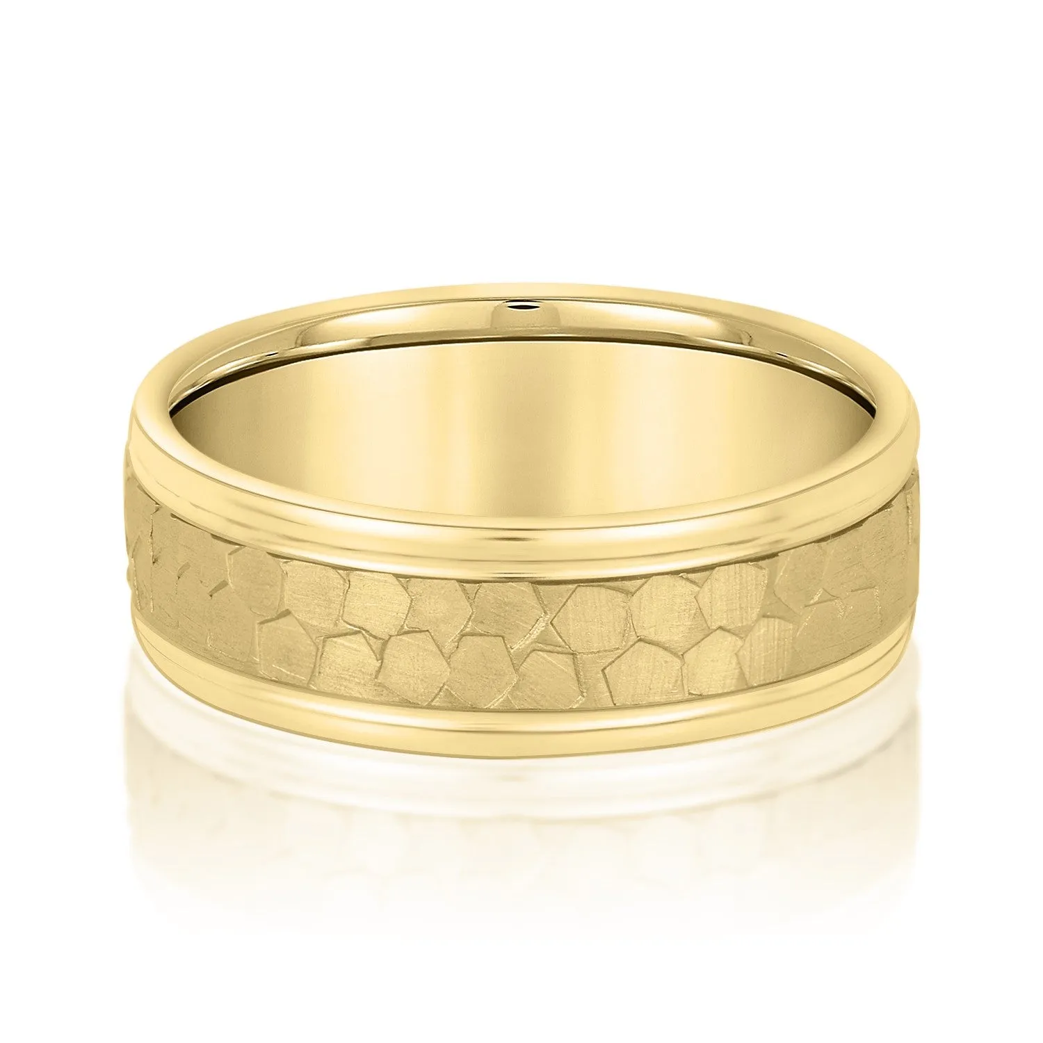 Men's Classic Flat Hammered Band