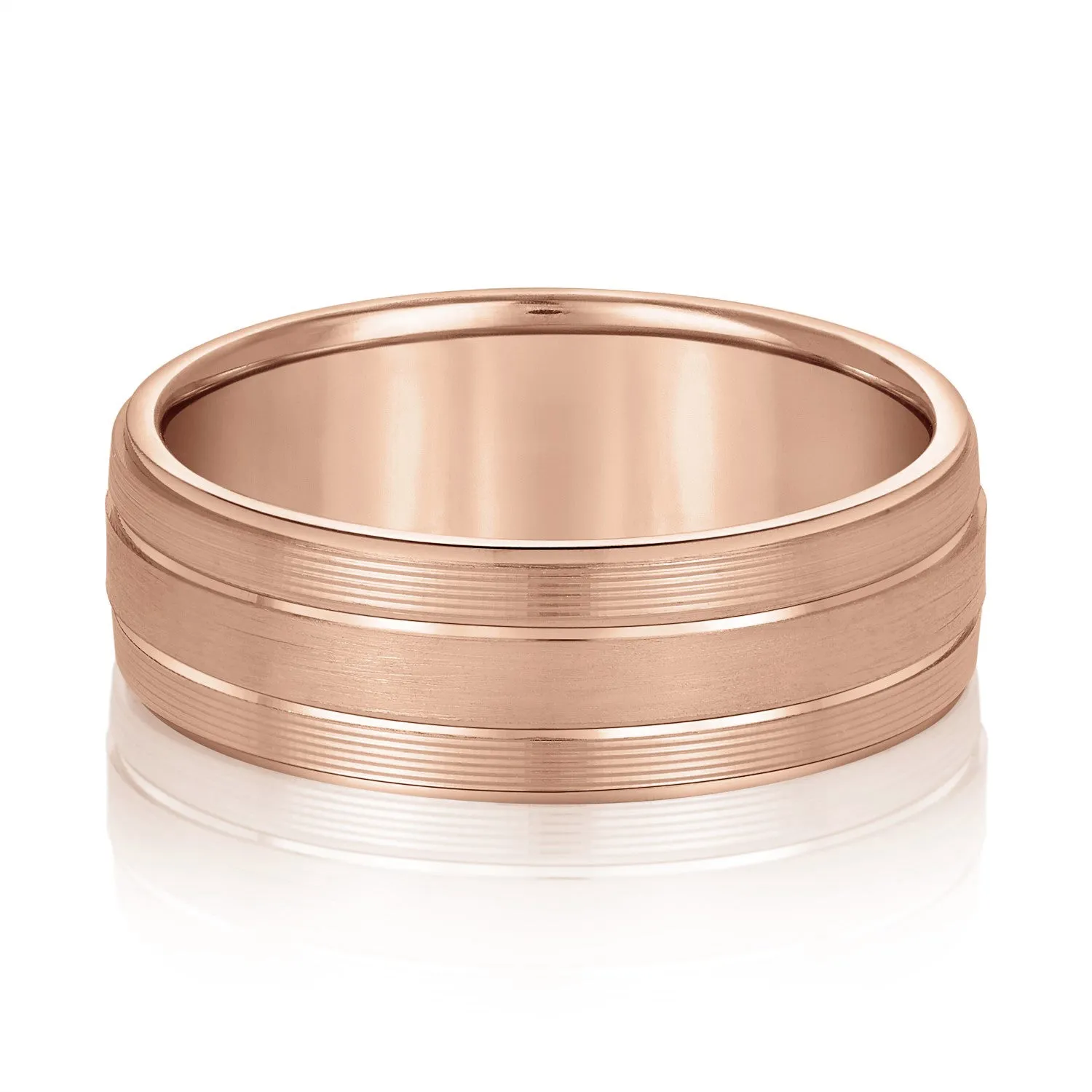 Men's Classic Ridged Edge Wedding Band