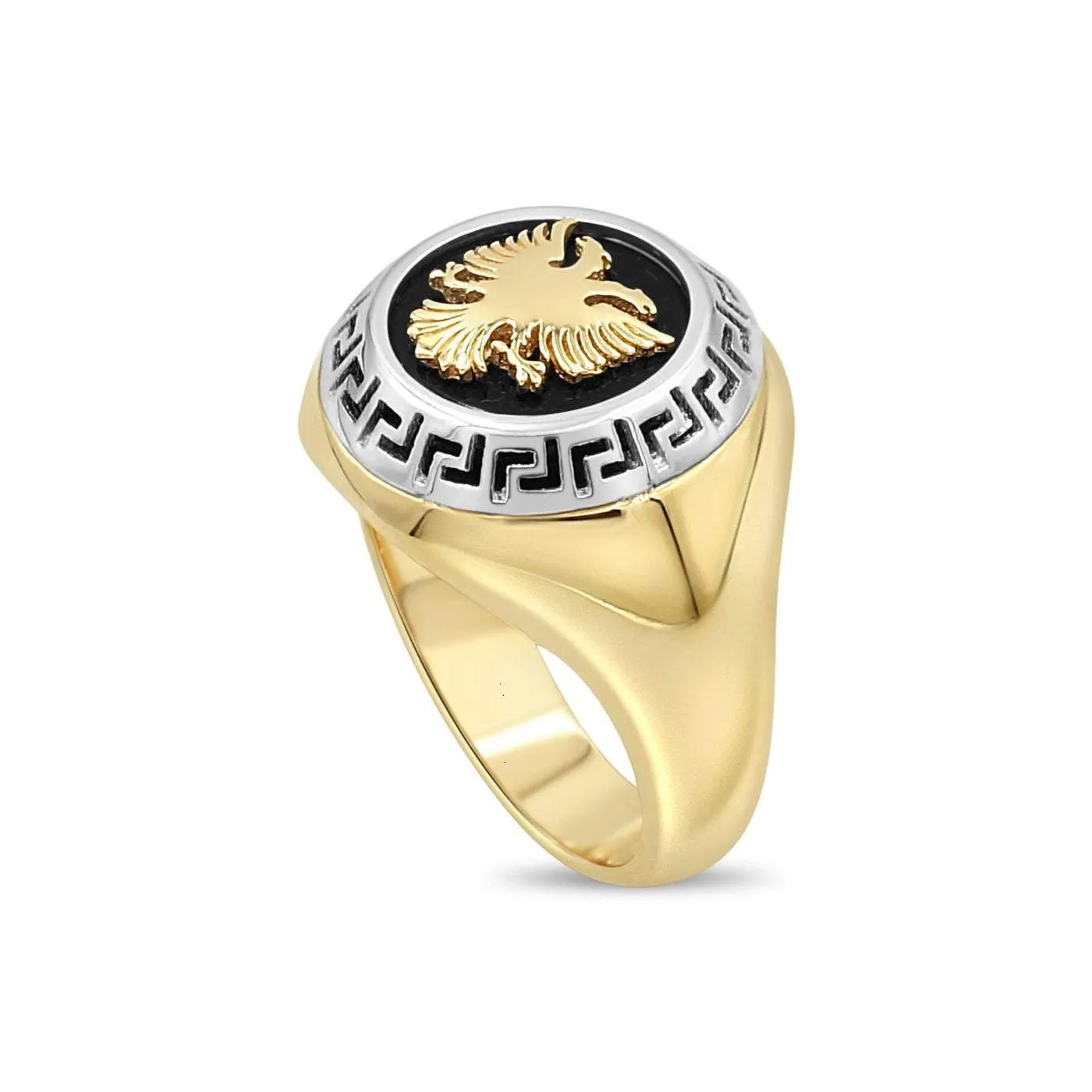Men's Double headed dragon in 14kt Gold