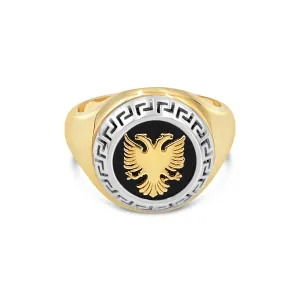 Men's Double headed dragon in 14kt Gold