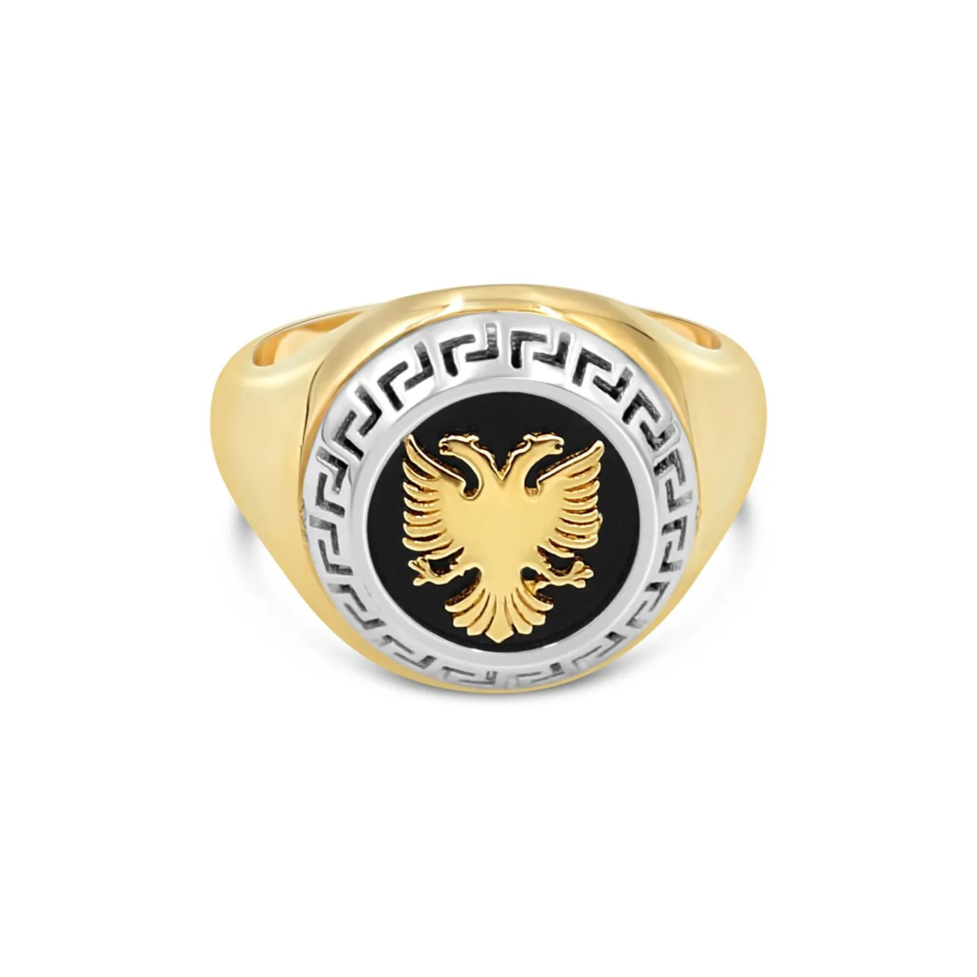 Men's Double headed dragon in 14kt Gold