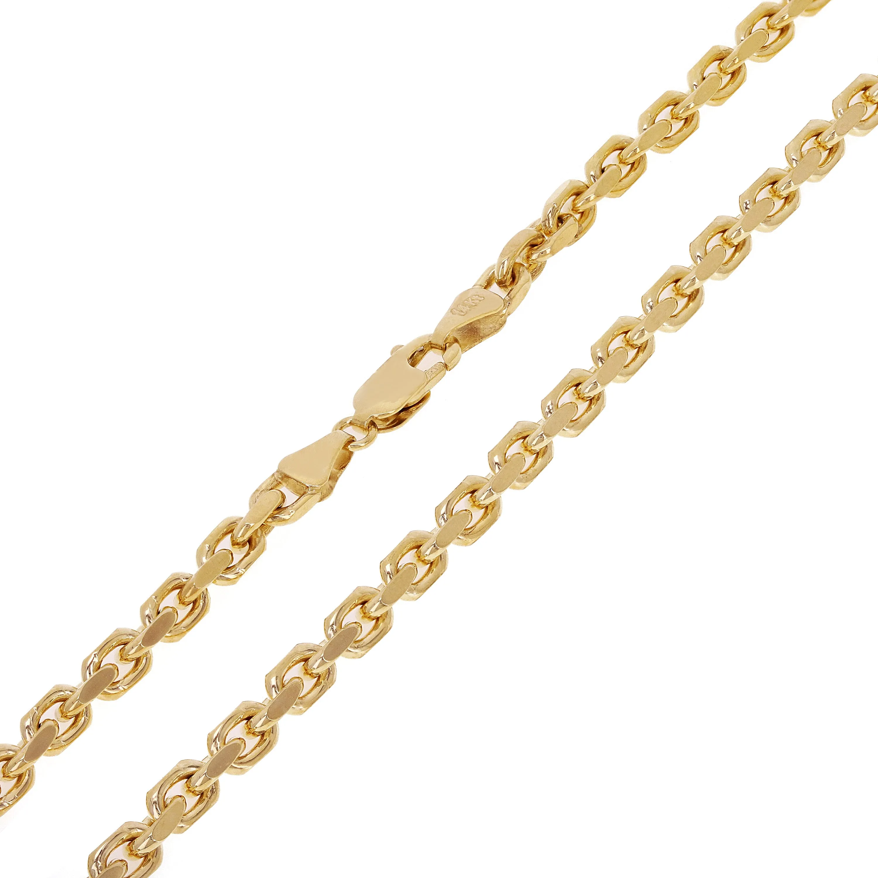 Men's Italian 14k Yellow Gold Solid Heavy Link Chain Necklace 2.2mm - 5.9mm 18" - 28"