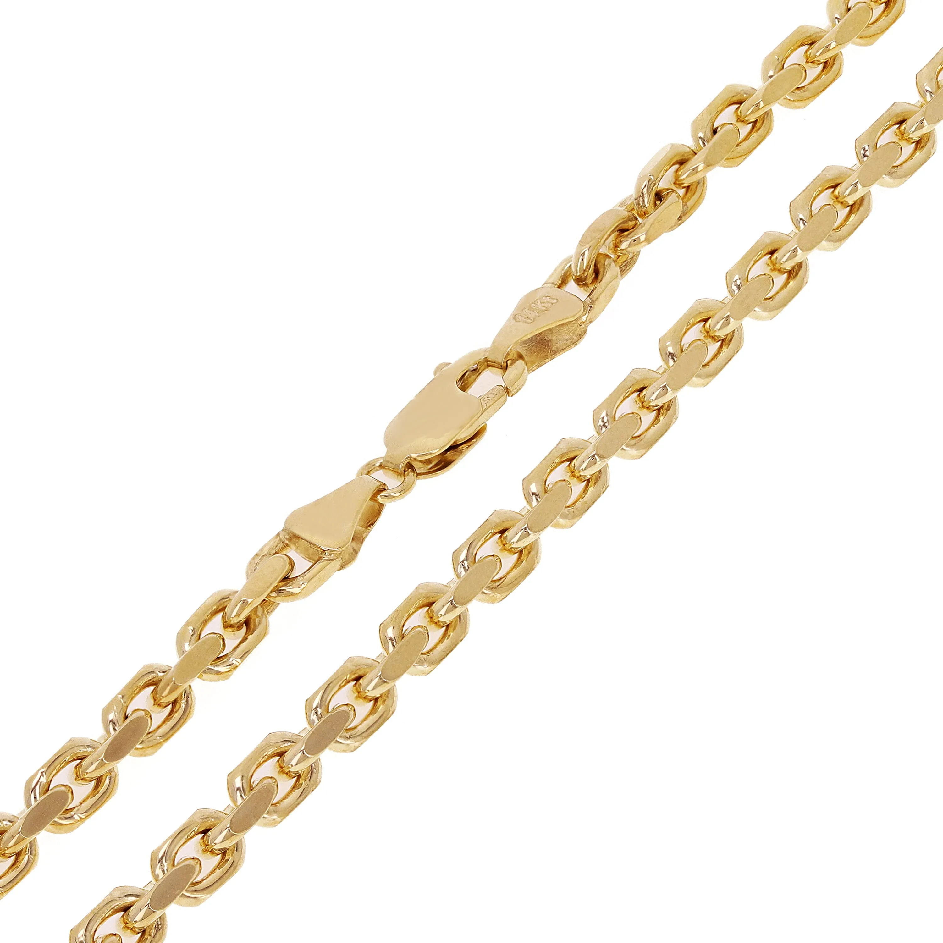 Men's Italian 14k Yellow Gold Solid Heavy Link Chain Necklace 2.2mm - 5.9mm 18" - 28"