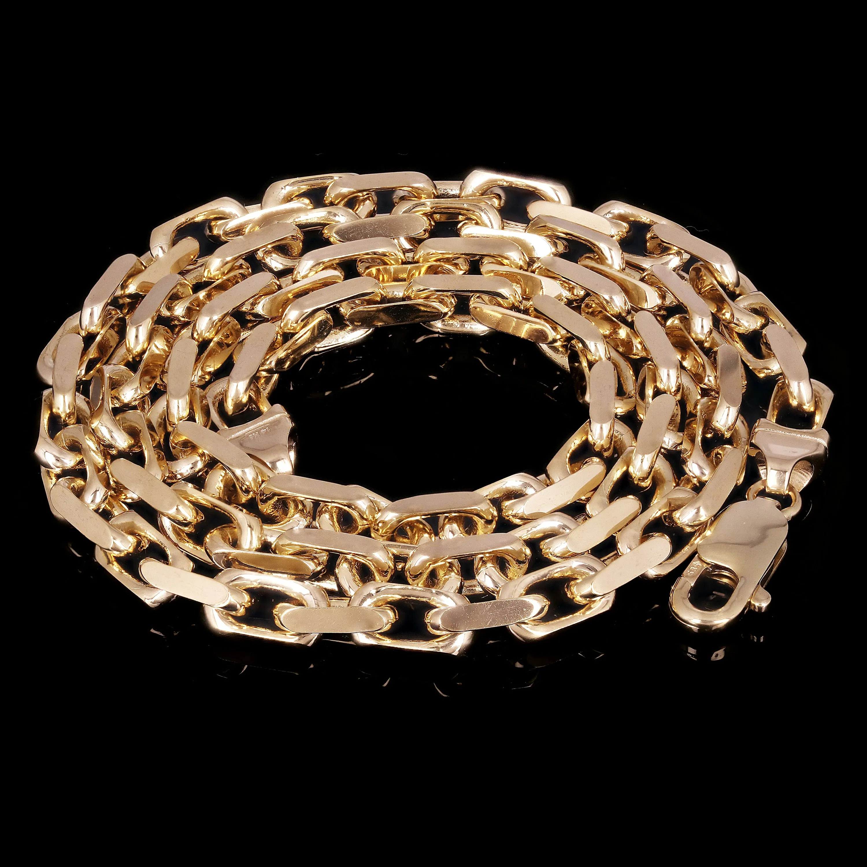 Men's Italian 14k Yellow Gold Solid Heavy Link Chain Necklace 2.2mm - 5.9mm 18" - 28"