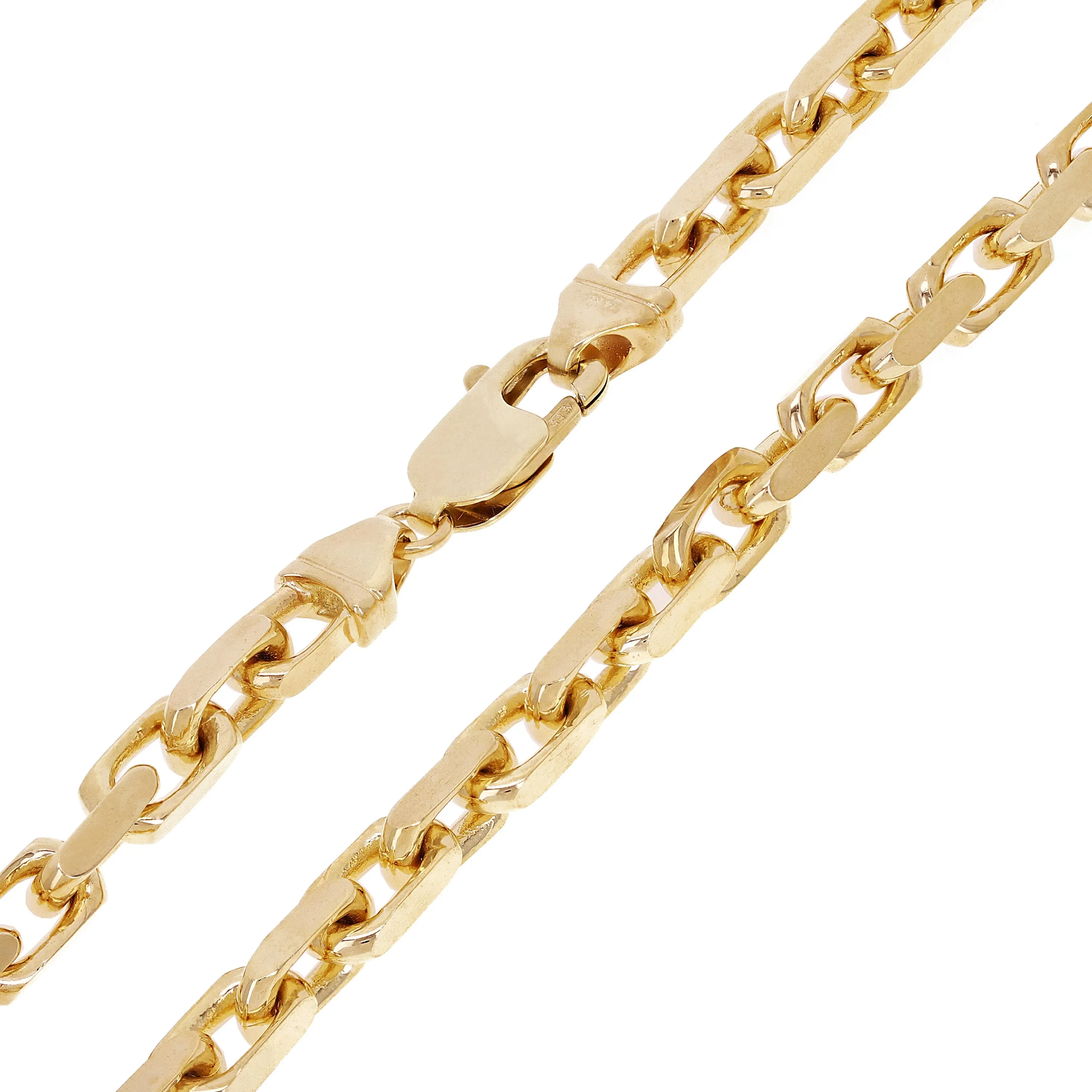Men's Italian 14k Yellow Gold Solid Heavy Link Chain Necklace 2.2mm - 5.9mm 18" - 28"