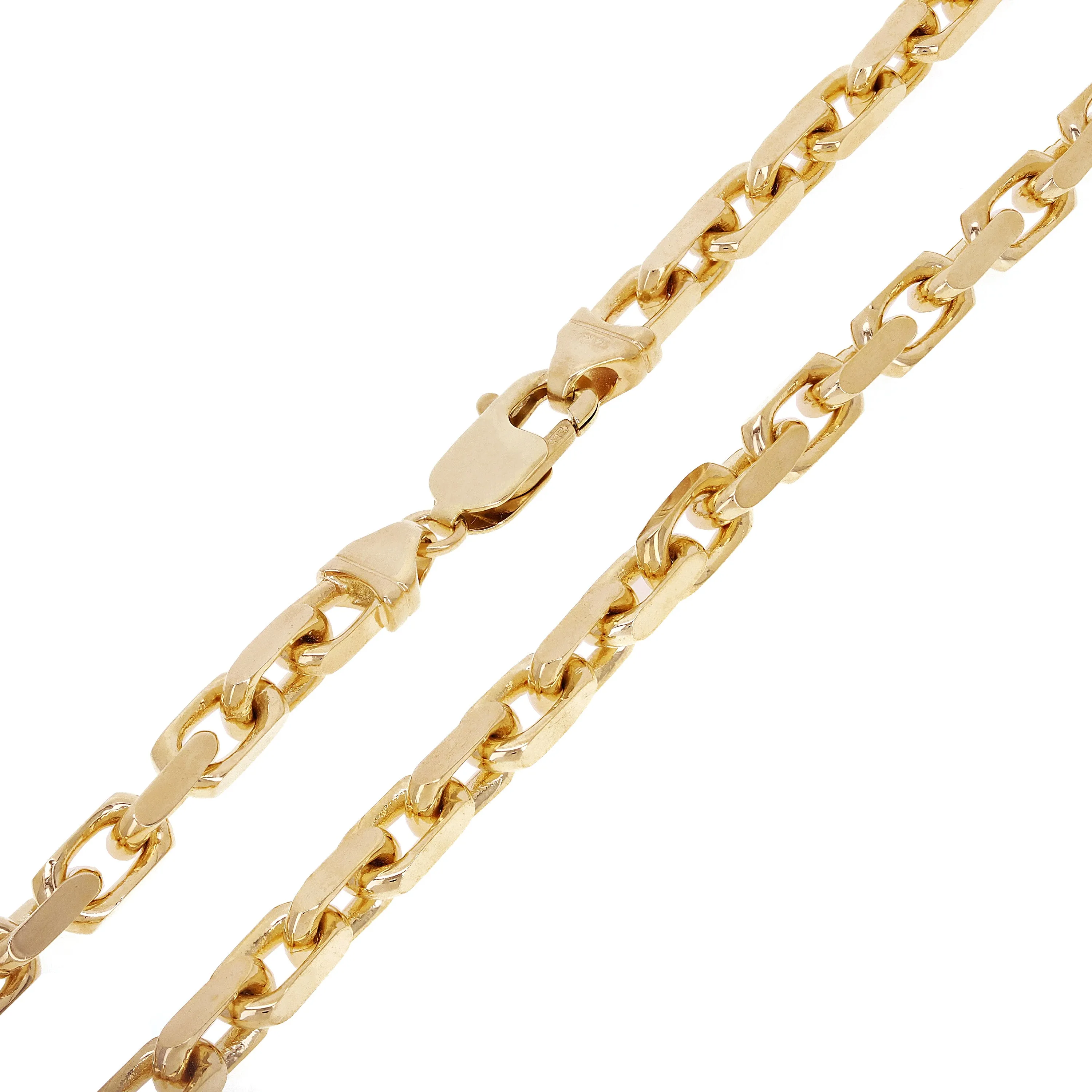Men's Italian 14k Yellow Gold Solid Heavy Link Chain Necklace 2.2mm - 5.9mm 18" - 28"