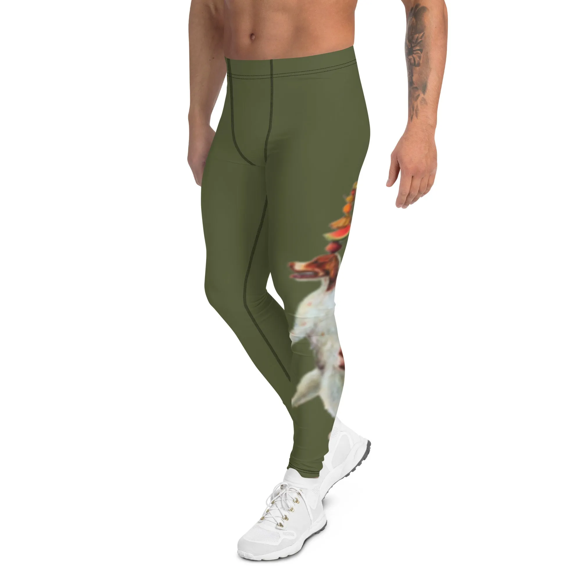 Men's Leggings in the Army Green "Dexter" (Meggings)