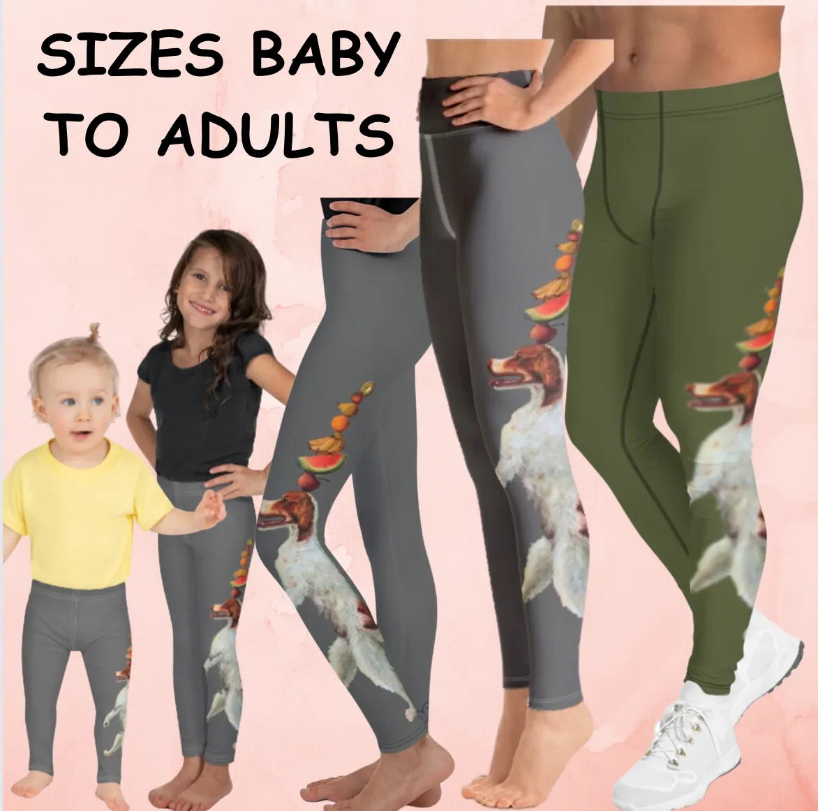 Men's Leggings in the Army Green "Dexter" (Meggings)