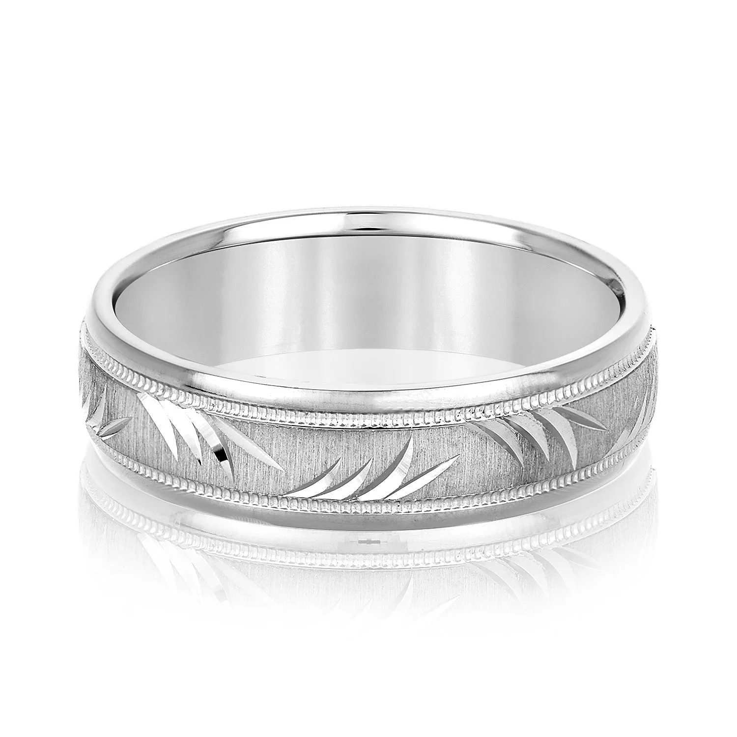 Men's Nature Inspired Diagonal Leaf Band