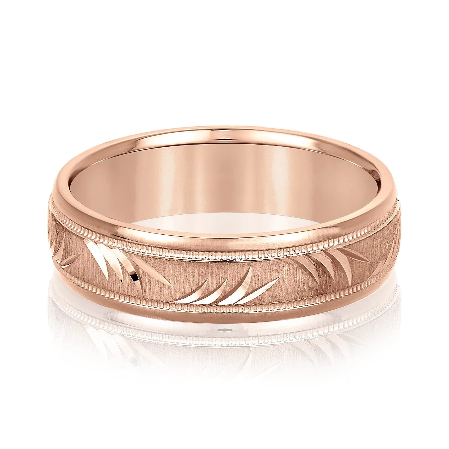 Men's Nature Inspired Diagonal Leaf Band