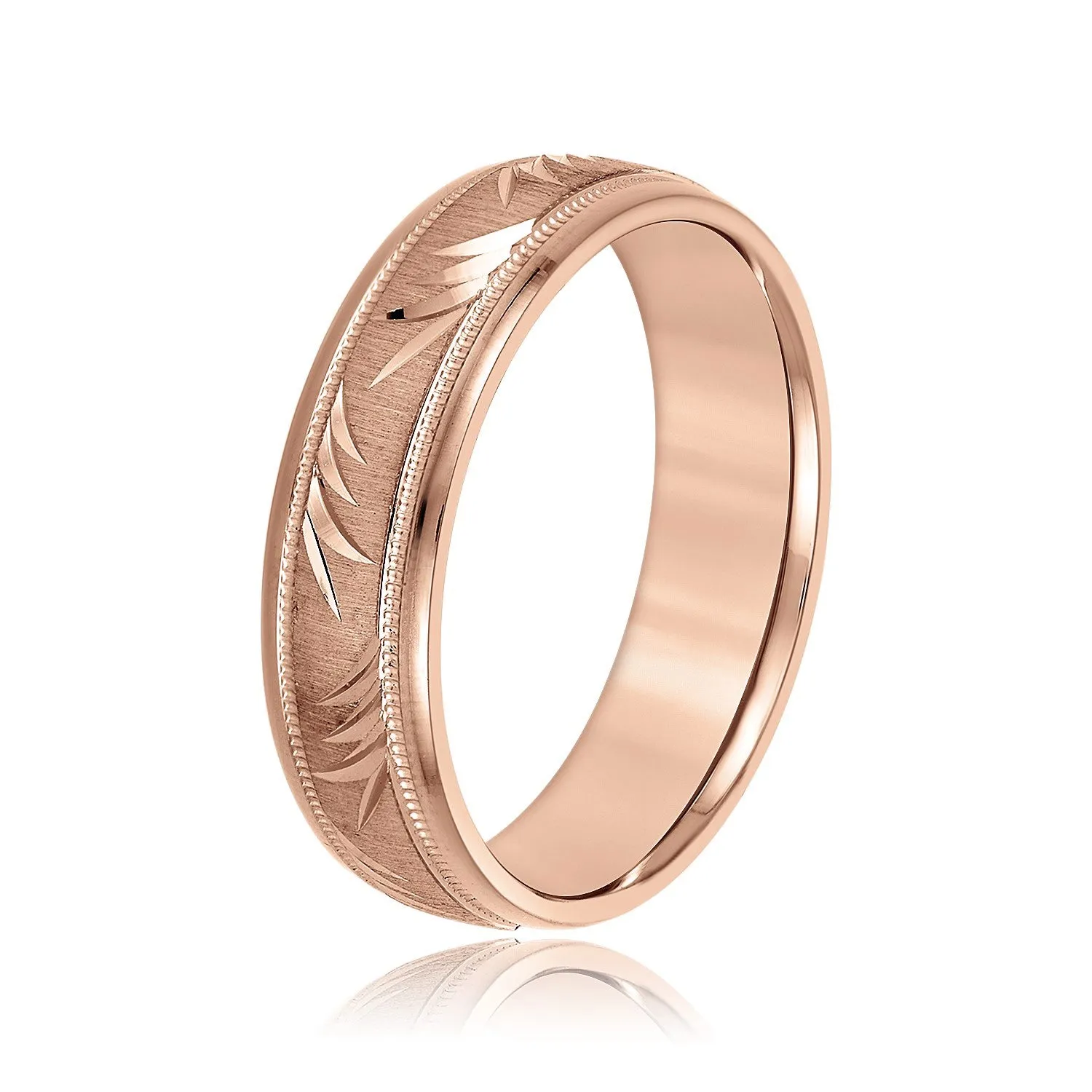 Men's Nature Inspired Diagonal Leaf Band