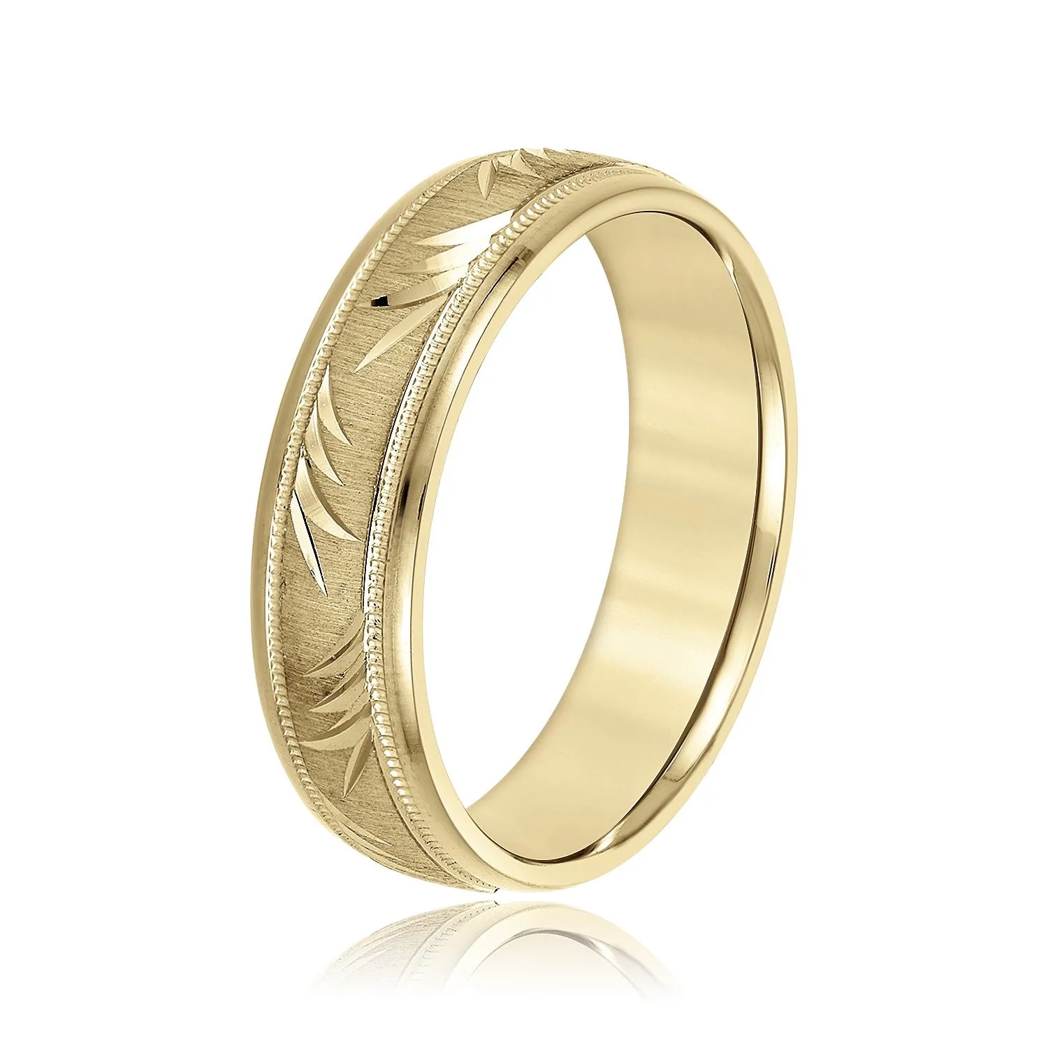 Men's Nature Inspired Diagonal Leaf Band