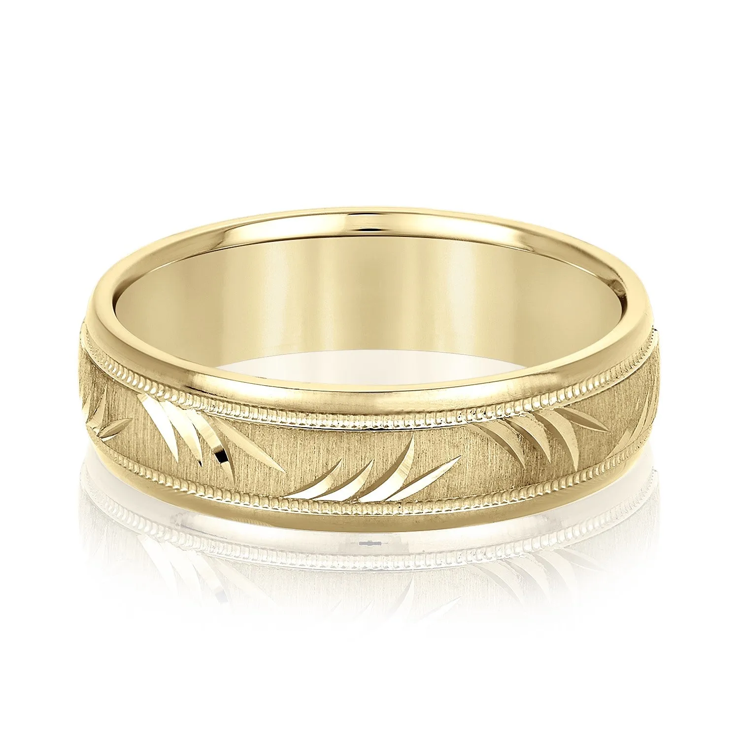 Men's Nature Inspired Diagonal Leaf Band