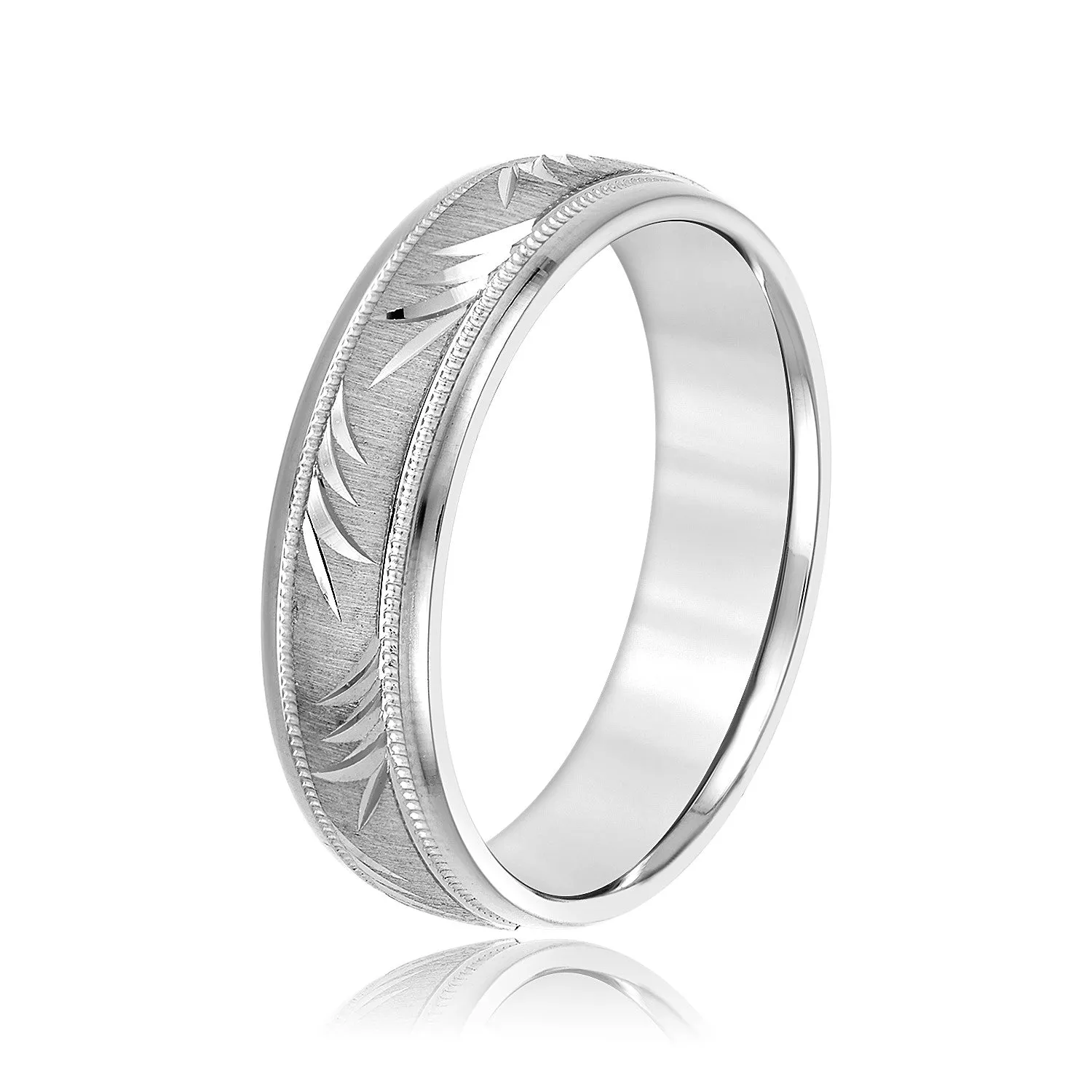 Men's Nature Inspired Diagonal Leaf Band