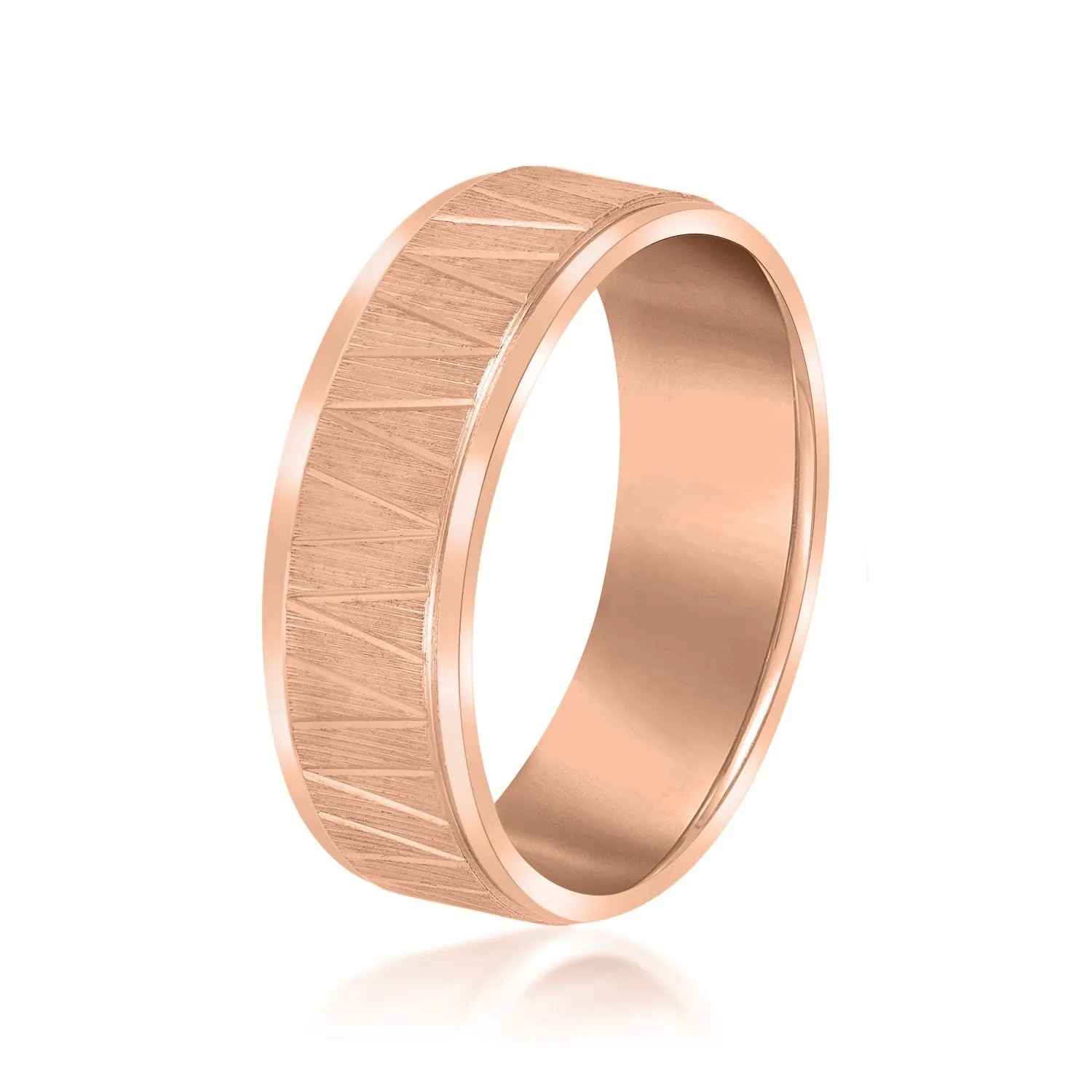 Men's Patterned Minimalist Design Band