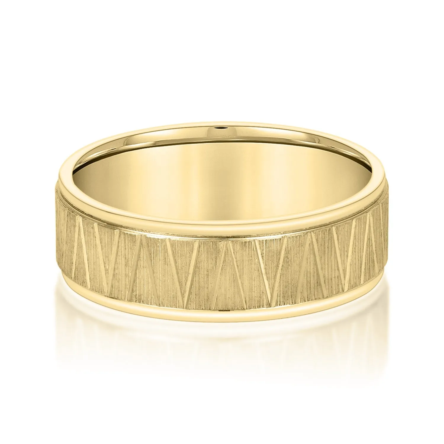 Men's Patterned Minimalist Design Band