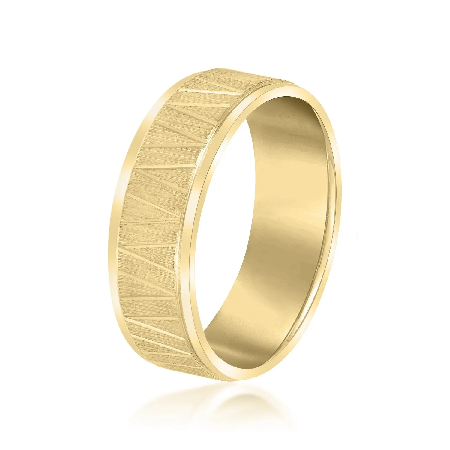 Men's Patterned Minimalist Design Band