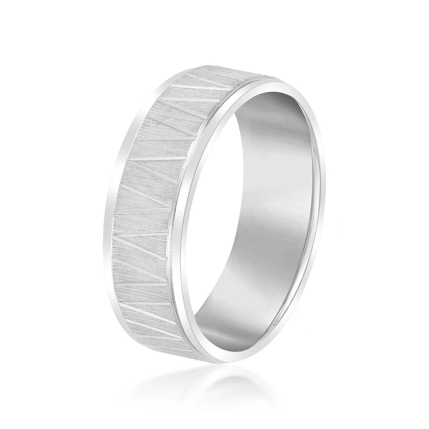 Men's Patterned Minimalist Design Band