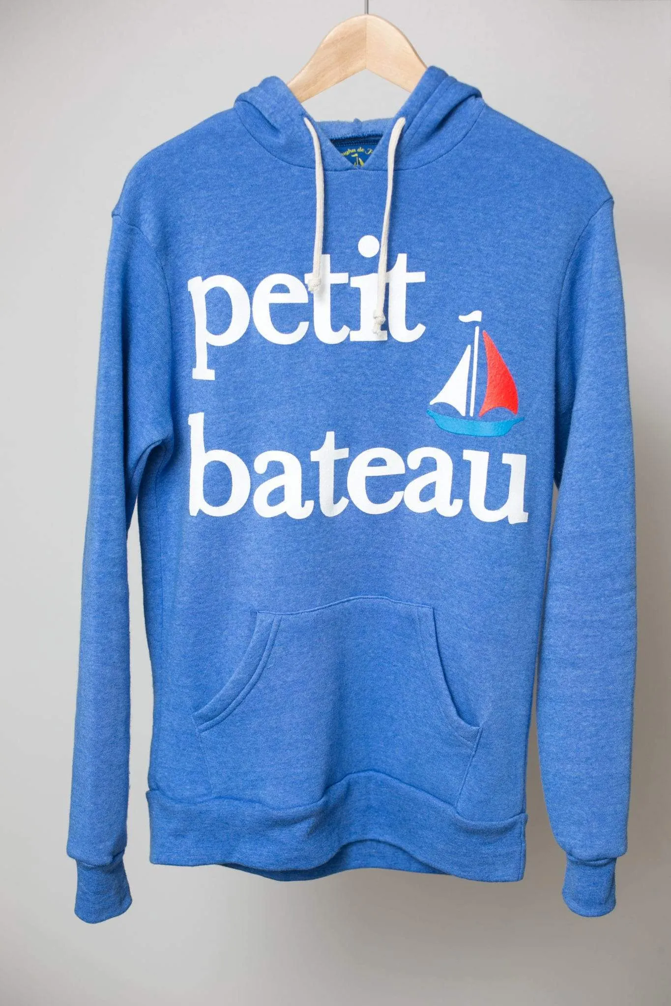 Men's Petit Bateau Light Blue Pullover Hoodie