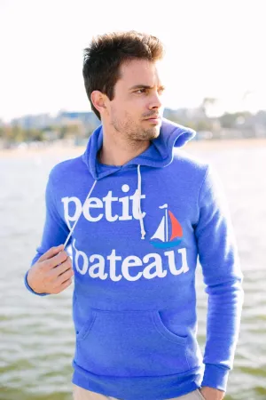 Men's Petit Bateau Light Blue Pullover Hoodie