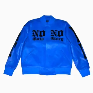 Men's Rhinestone No Guts No Glory Varsity Jacket