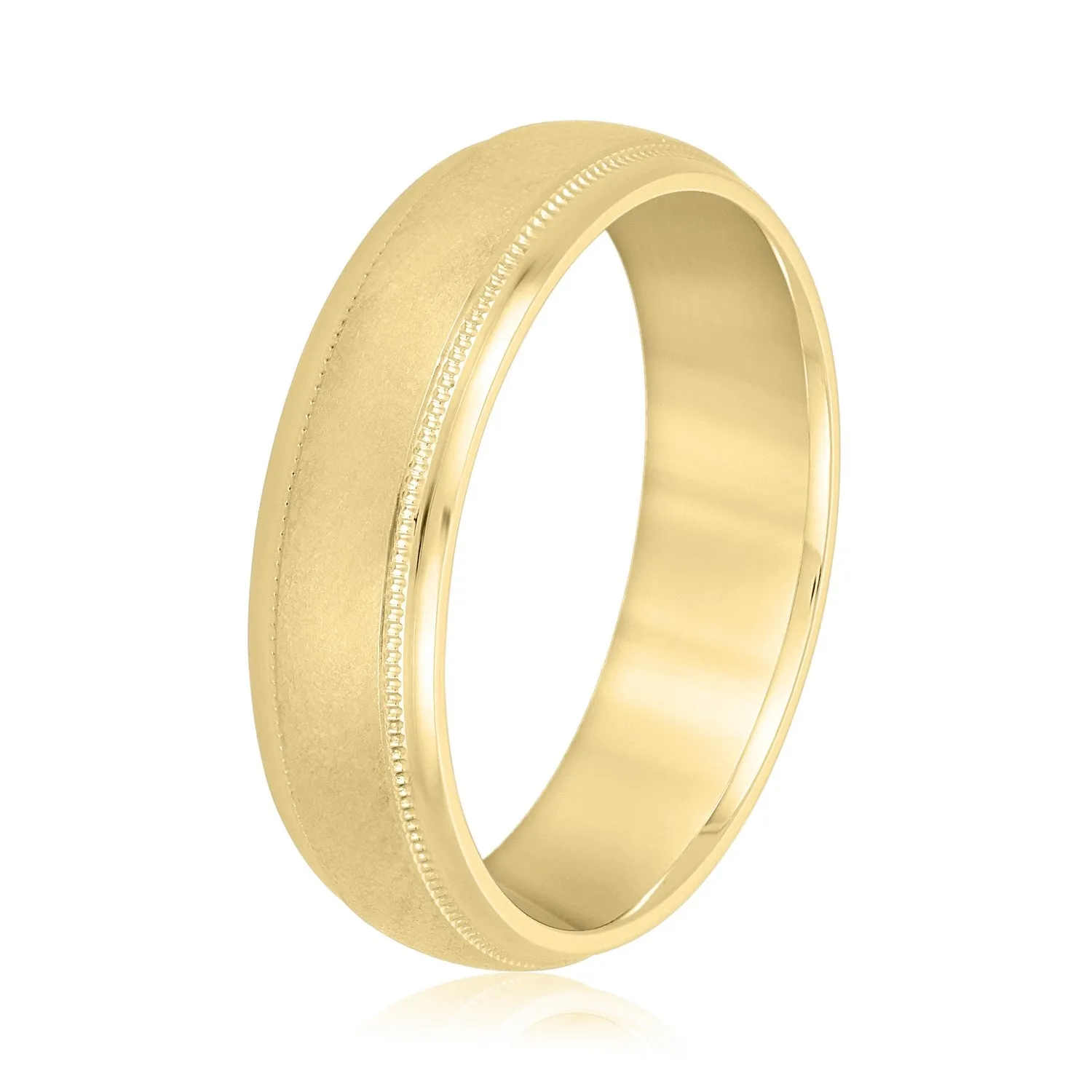 Men's Step Cut Edges Wedding Band