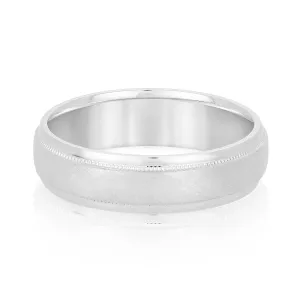 Men's Step Cut Edges Wedding Band