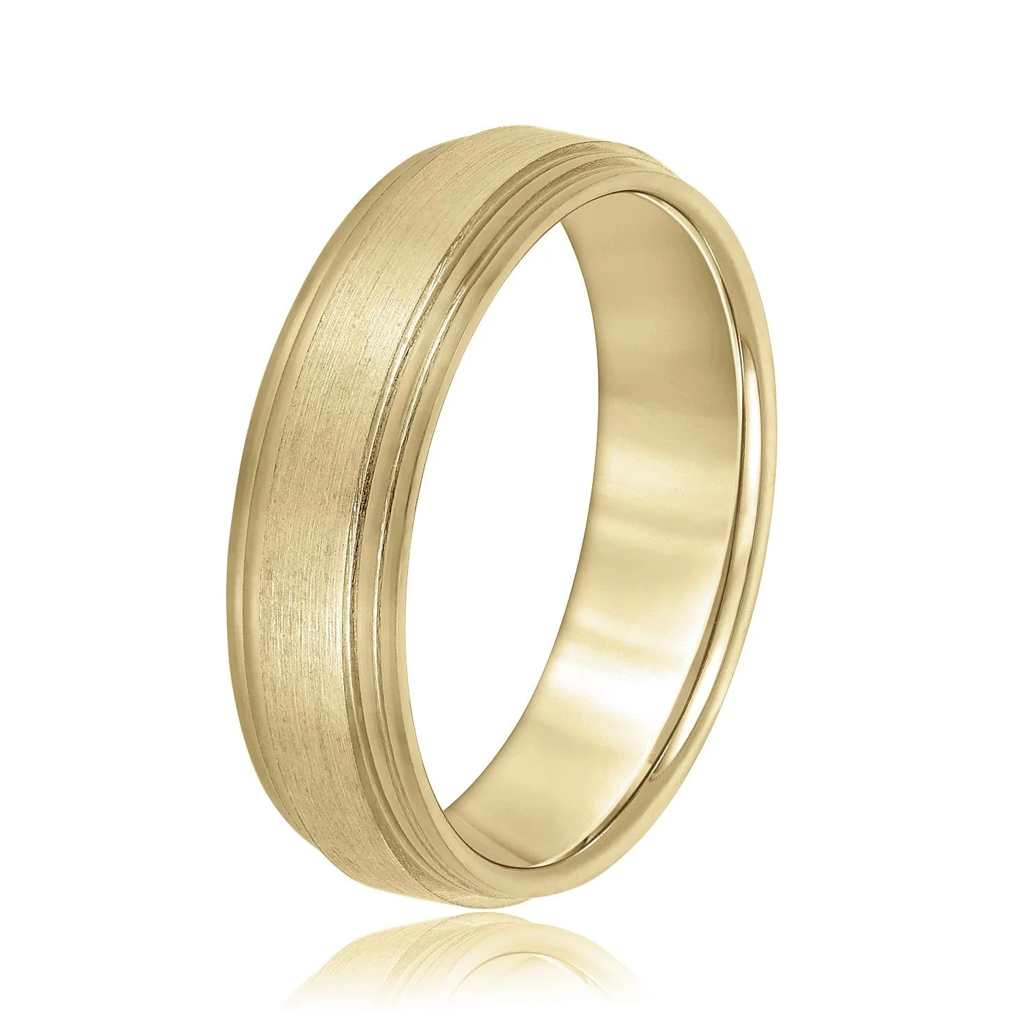 Men's Timeless Band with Step Edge