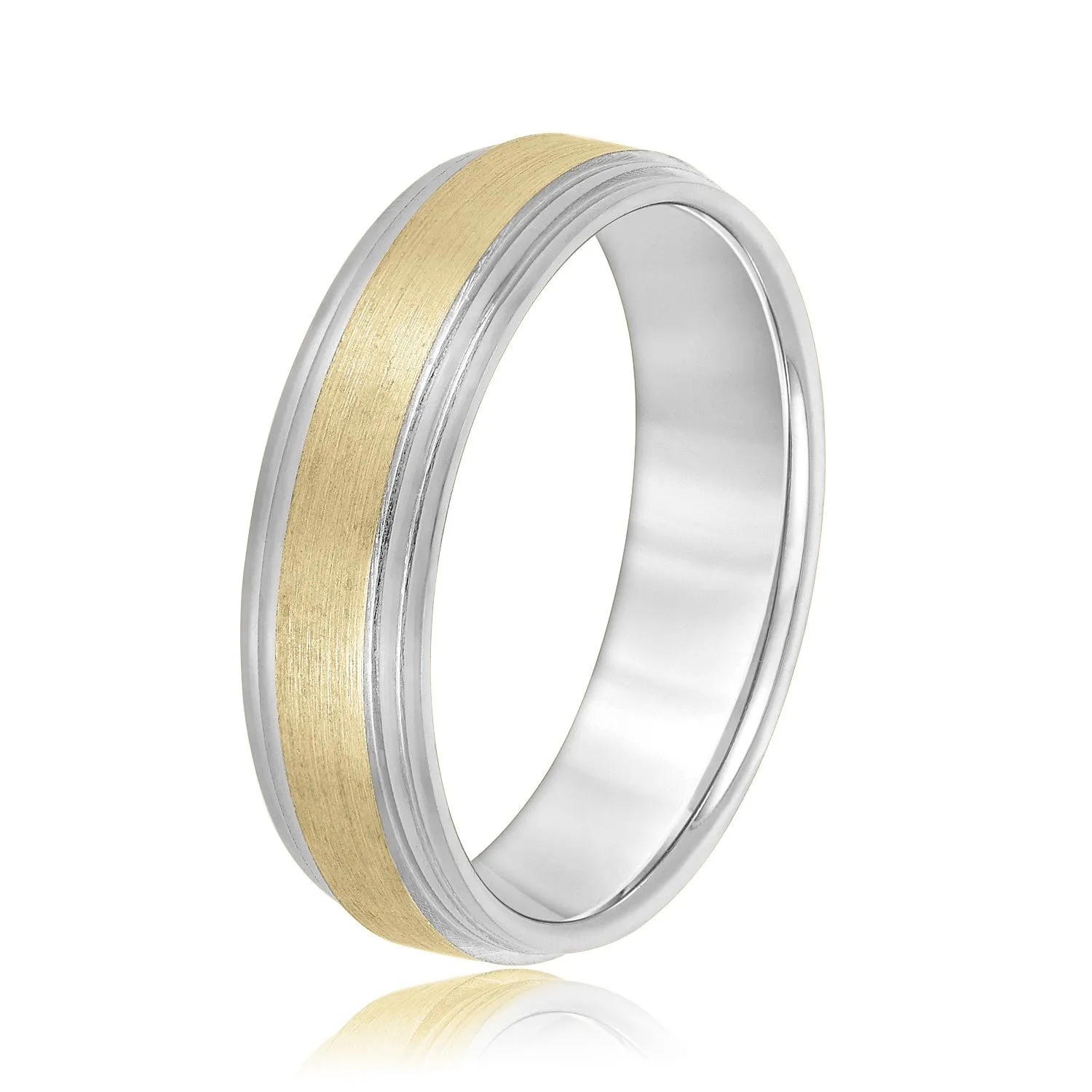 Men's Timeless Band with Step Edge