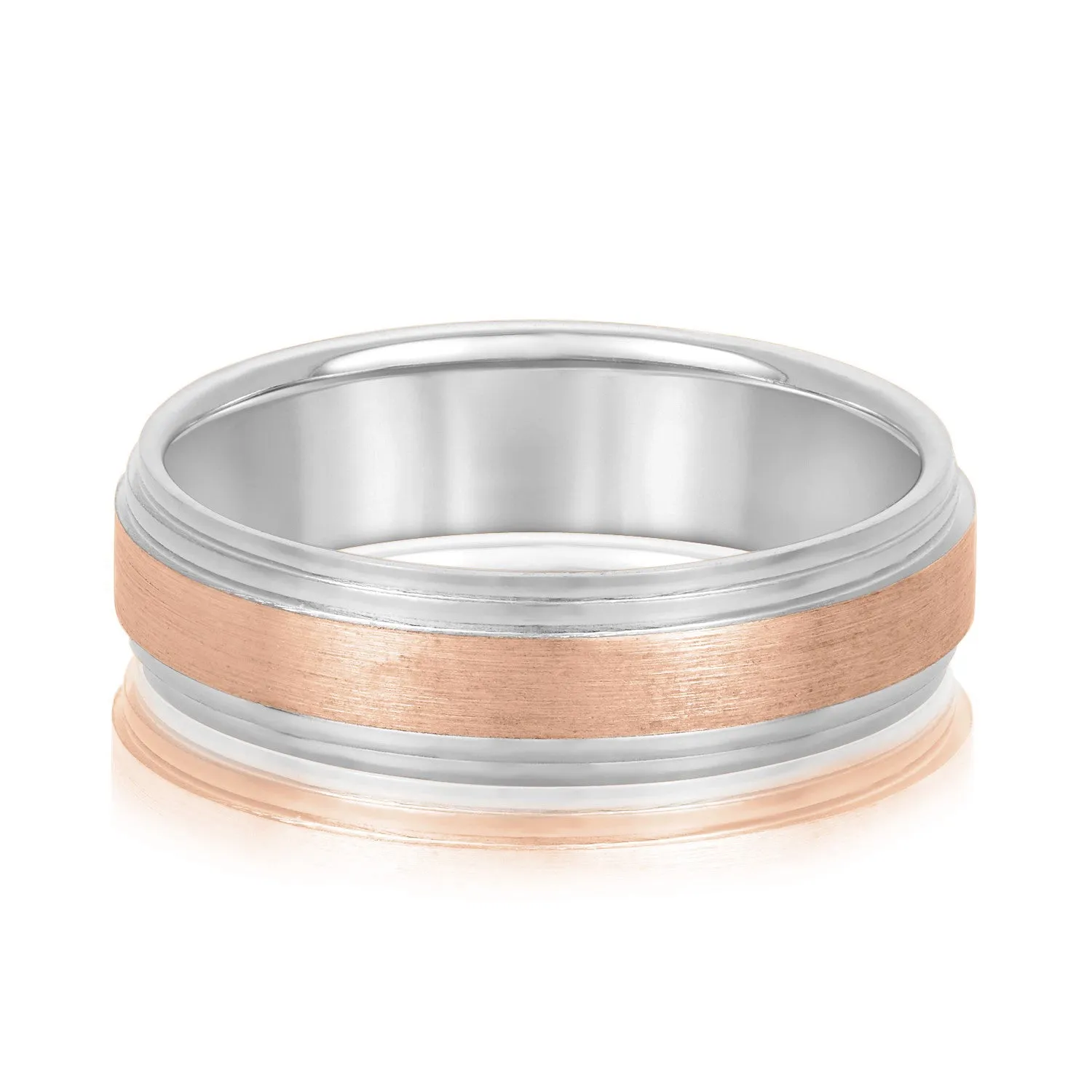 Men's Timeless Band with Step Edge