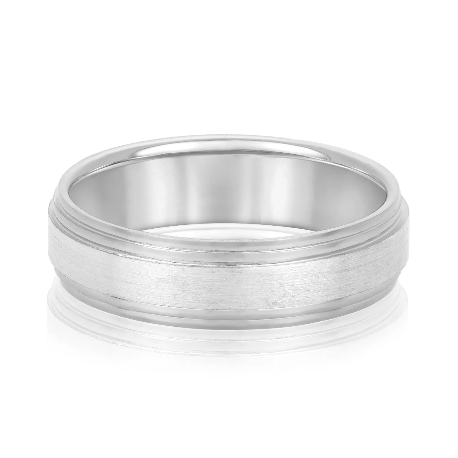 Men's Timeless Band with Step Edge