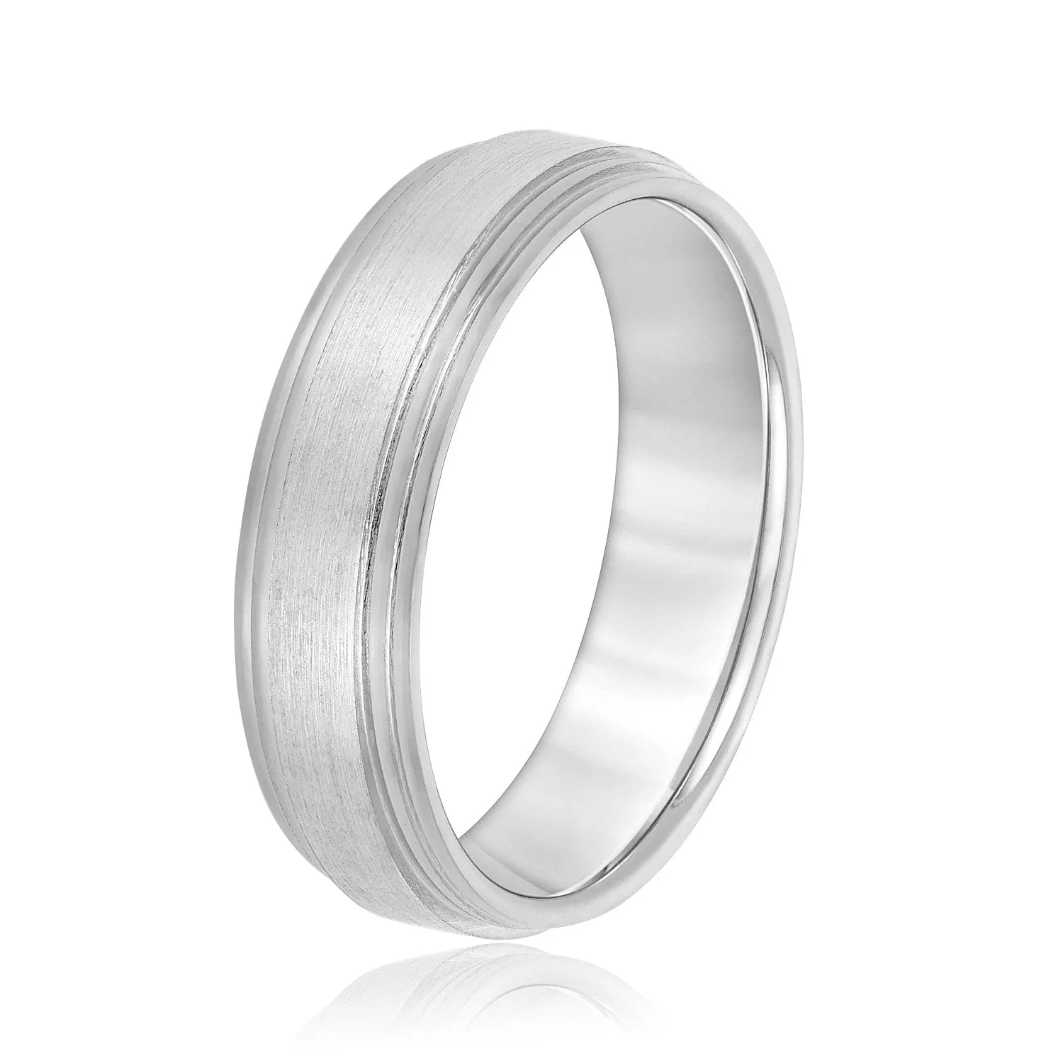 Men's Timeless Band with Step Edge